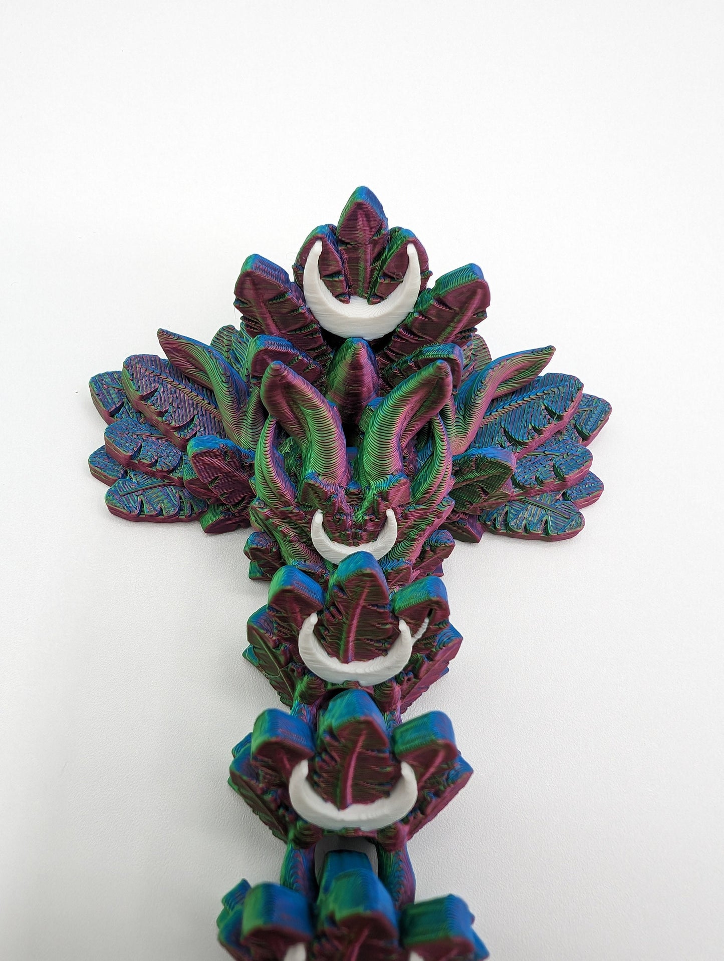 Baby Lunar Dragon 3d printed Dragon Articulated Dragon 3D Printed Sensory Stress Fidget Articulated Crystal Dragon Fidget dragon fidget
