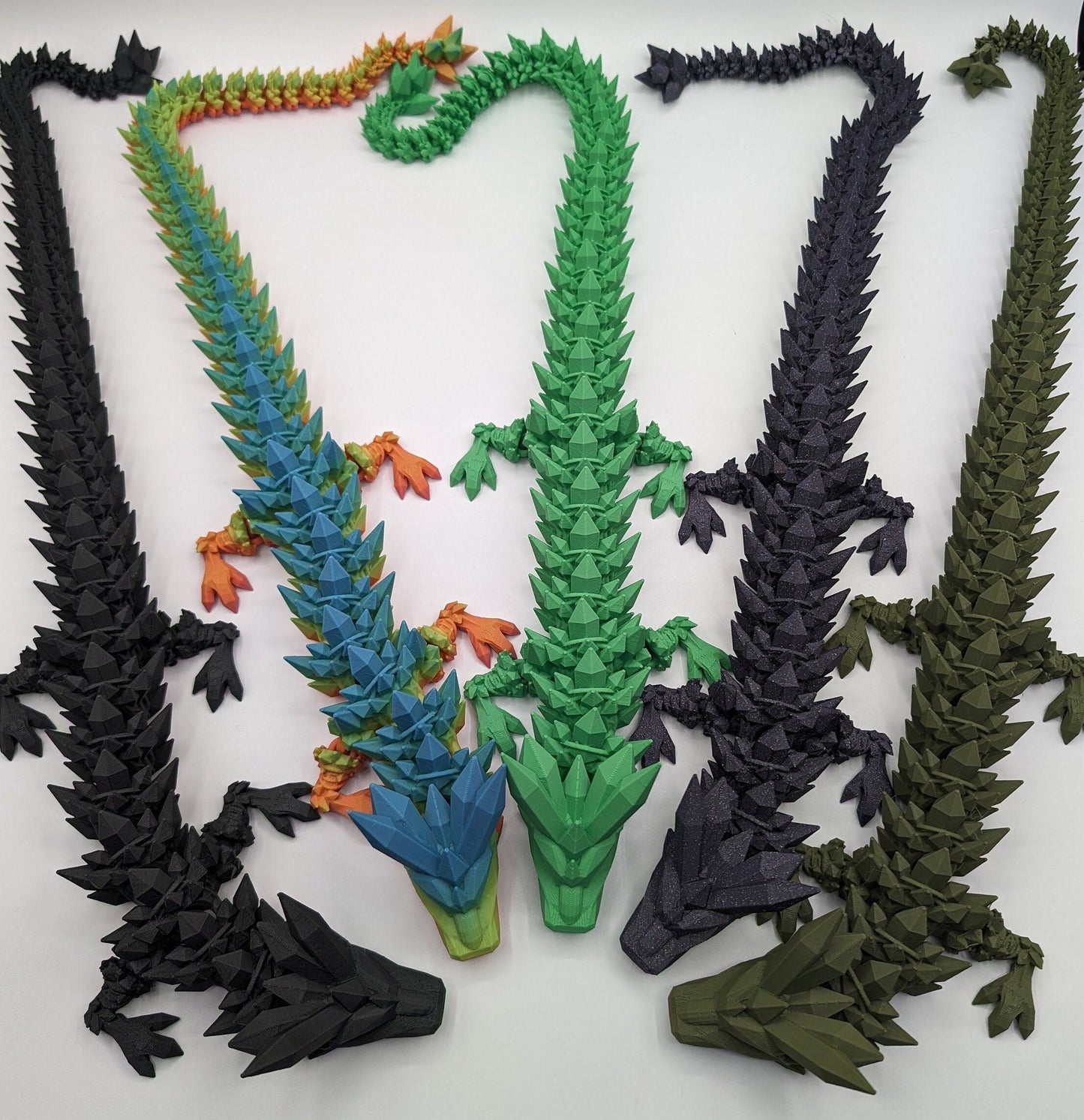 Dragon Crystal Dragon multi color articulated dragon3d printed dragon wing forth wing