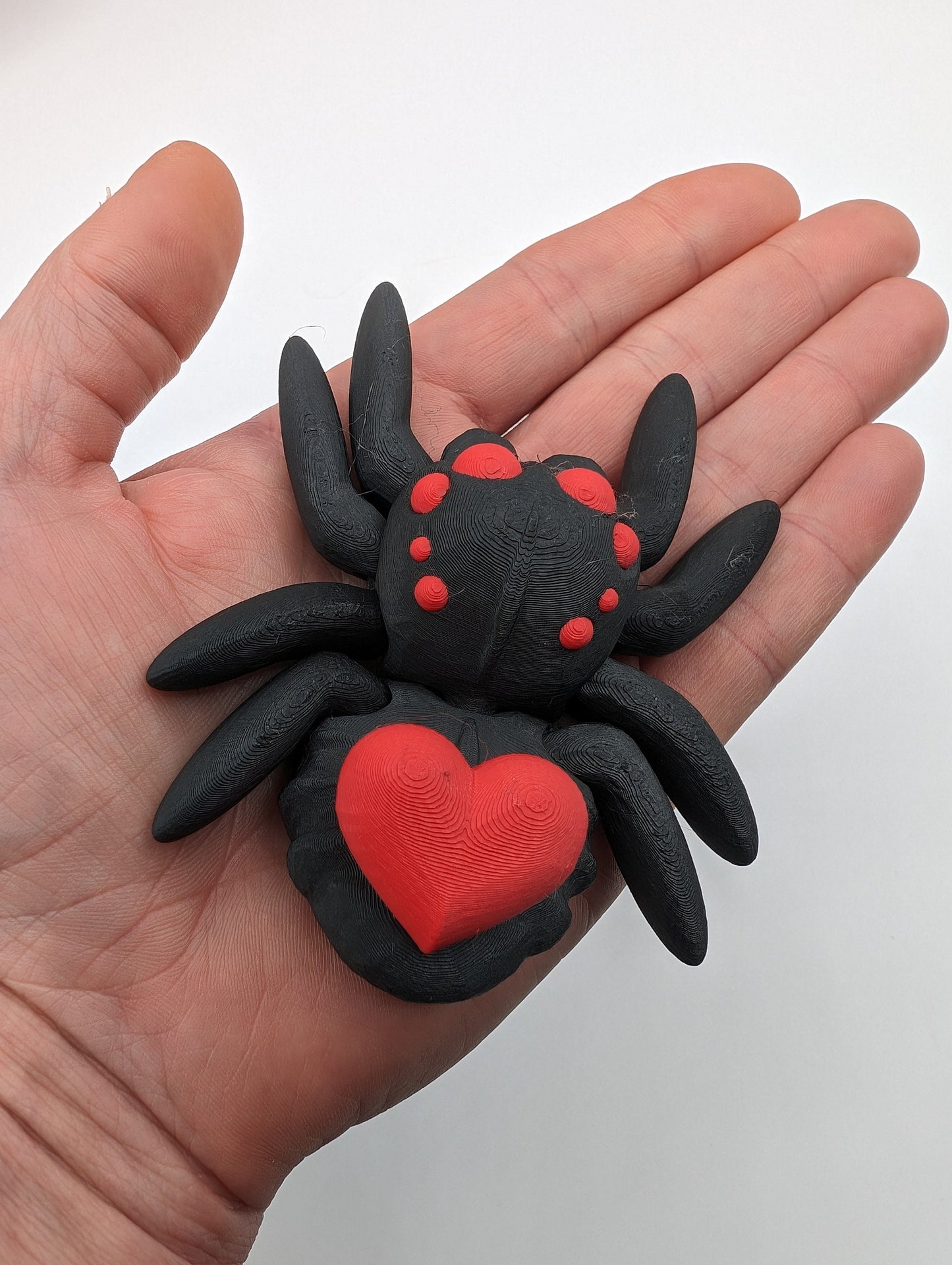 Valentine's TINY ARTICULATING SPIDER Fidget Toy Desk Stress Toy Valentine 3D Printed Articulated Tiny Toy Unique Romantic Gift Stress Relief