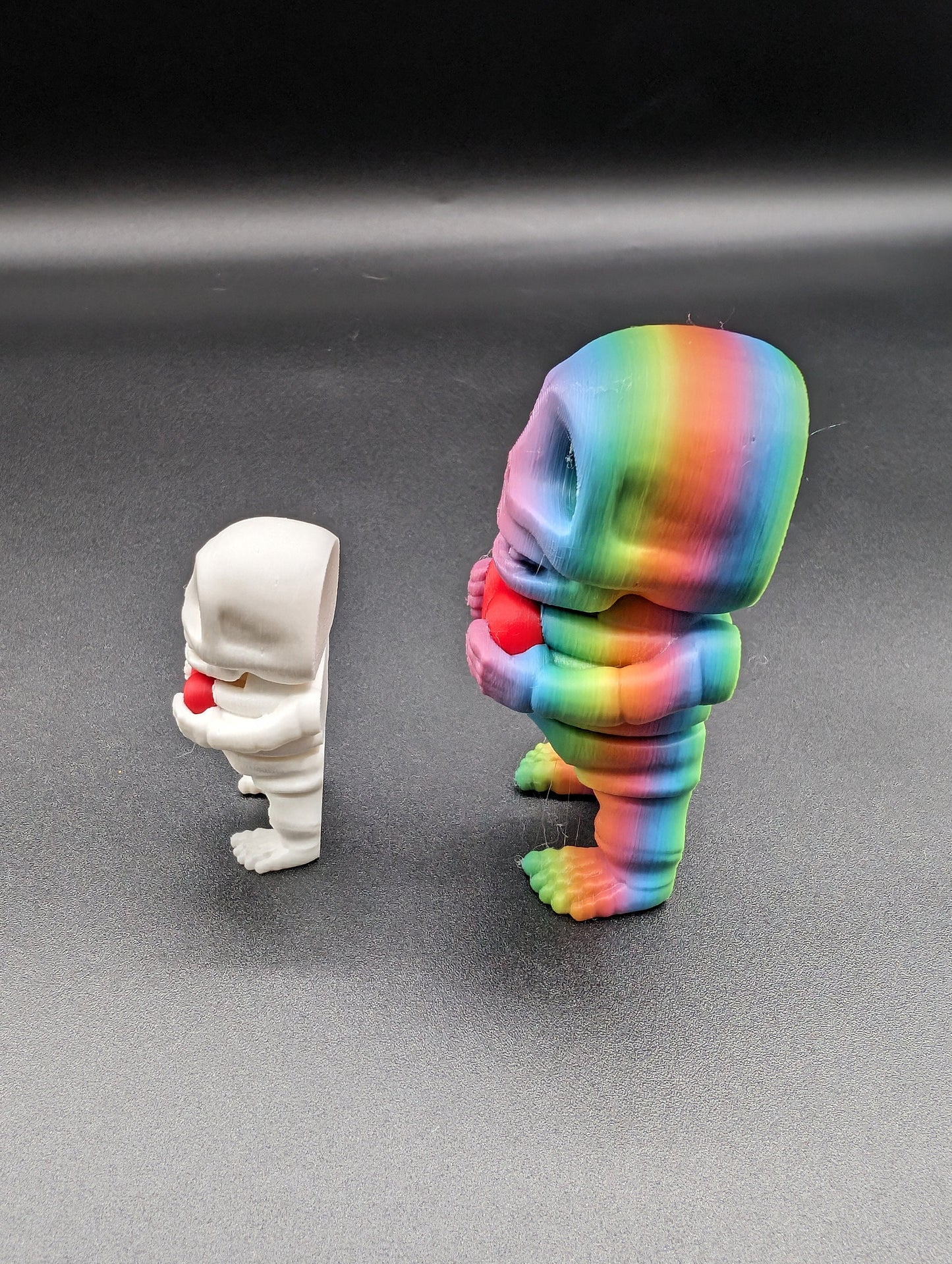 Skeleton Valentine's Tiny Skeleton Valentine 3D Printed Articulated Tiny Toy Unique Romantic Gift for Stress Relief