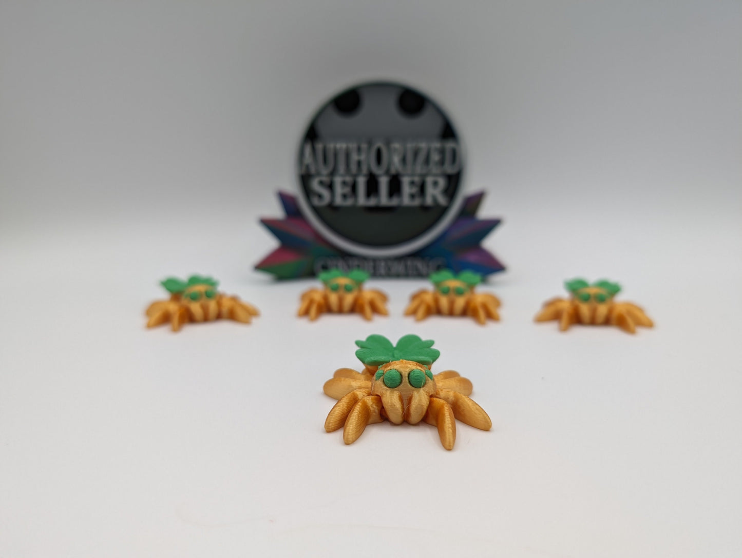 TINY ARTICULATING Clover SPIDER  Fidget Toy Desk Stress Toy