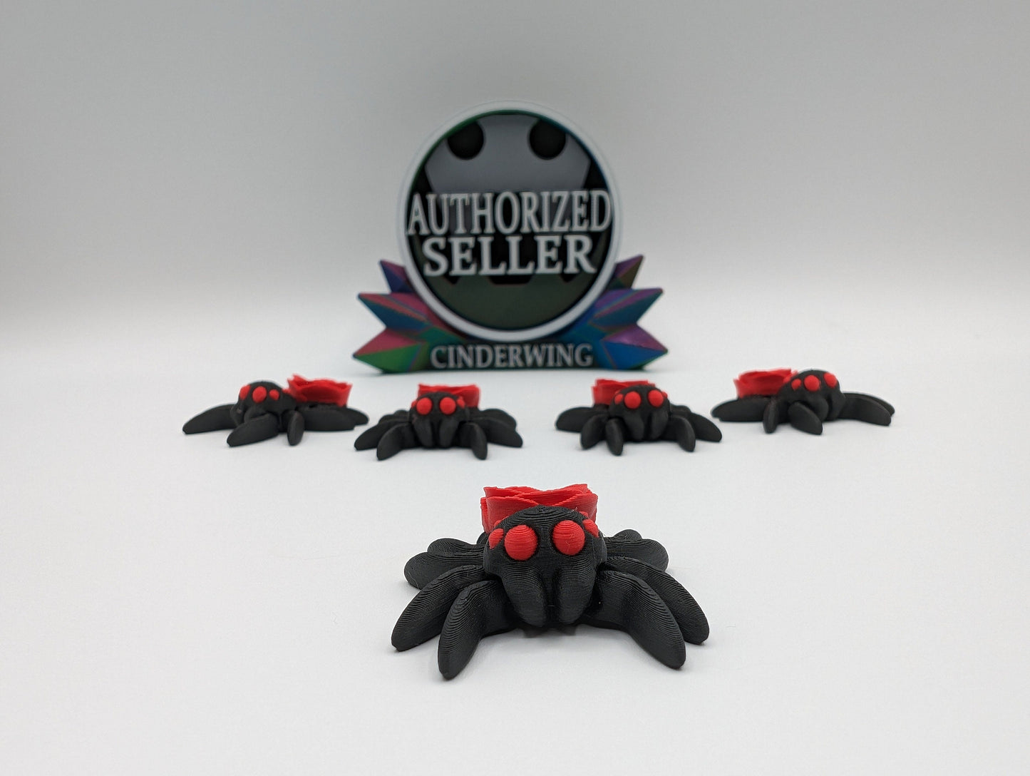 Rose TINY ARTICULATING SPIDER Fidget Toy Desk Stress Toy Valentine 3D Printed Articulated Tiny Toy Unique Romantic Gift Stress Relief