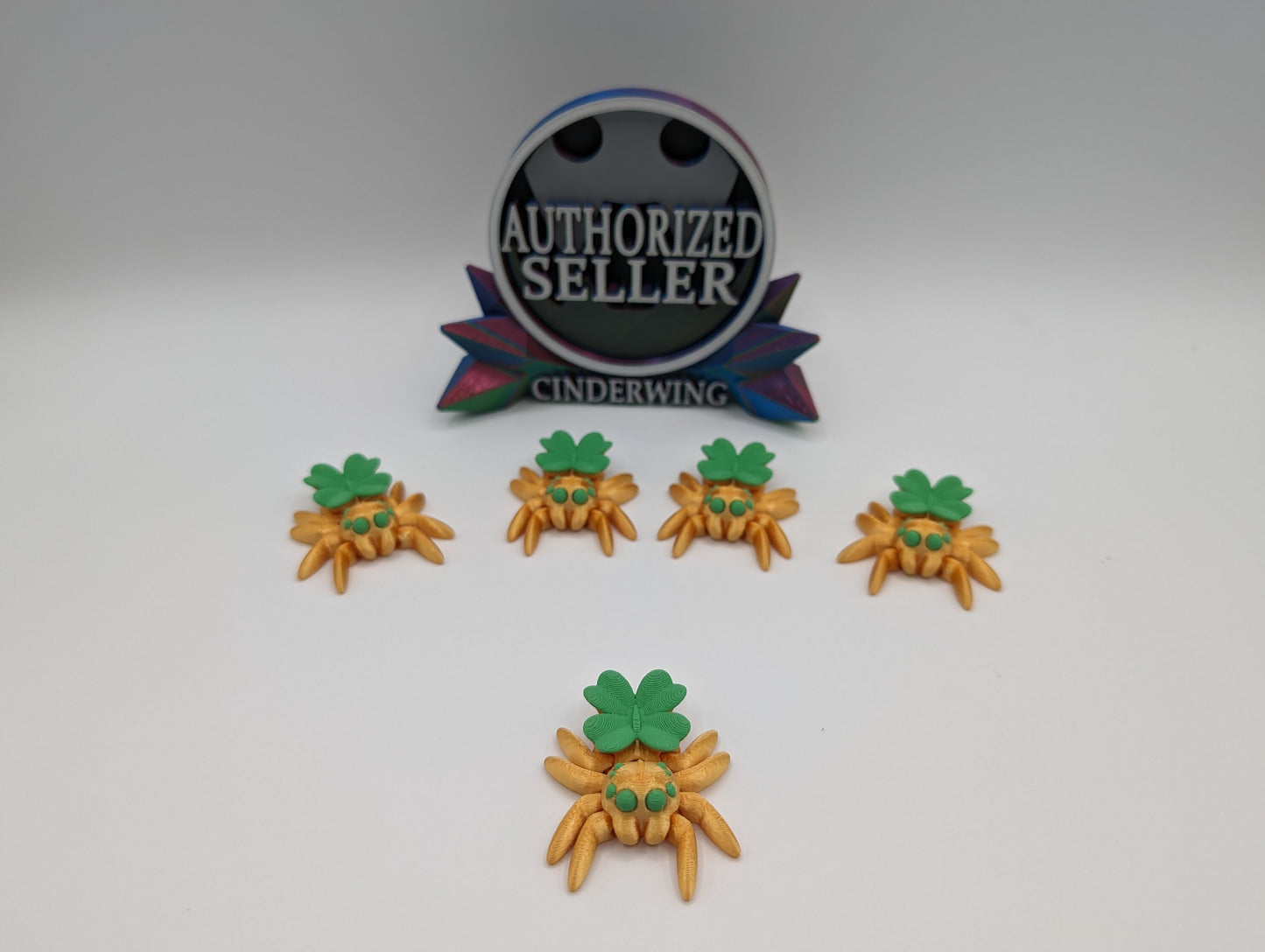 TINY ARTICULATING Clover SPIDER  Fidget Toy Desk Stress Toy