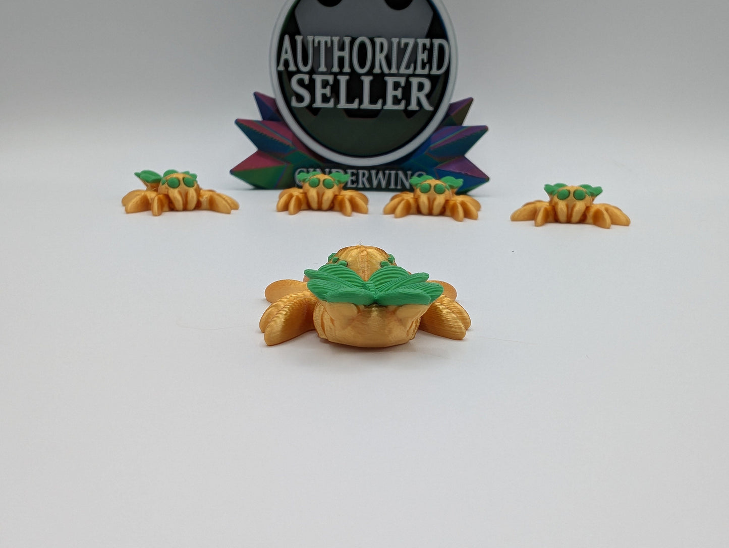 TINY ARTICULATING Clover SPIDER  Fidget Toy Desk Stress Toy