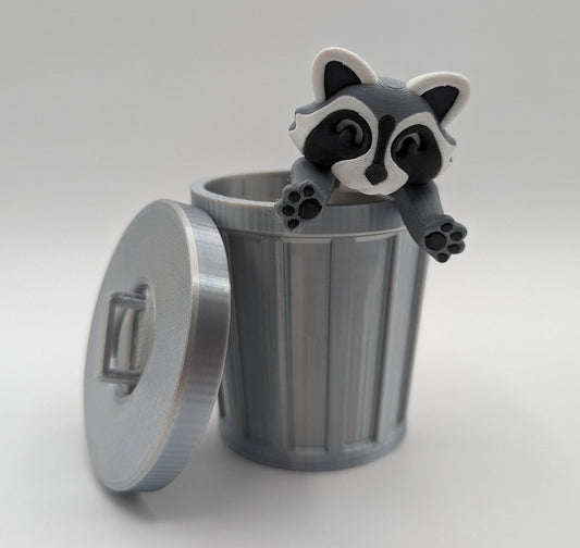 Raccoon with Trash an Fidget Toy Fun 3D Printed Stress Relief.