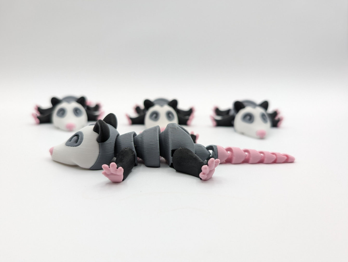 Possum with Trash Can Fidget Toy - 3D Printed Cute Stress Relief