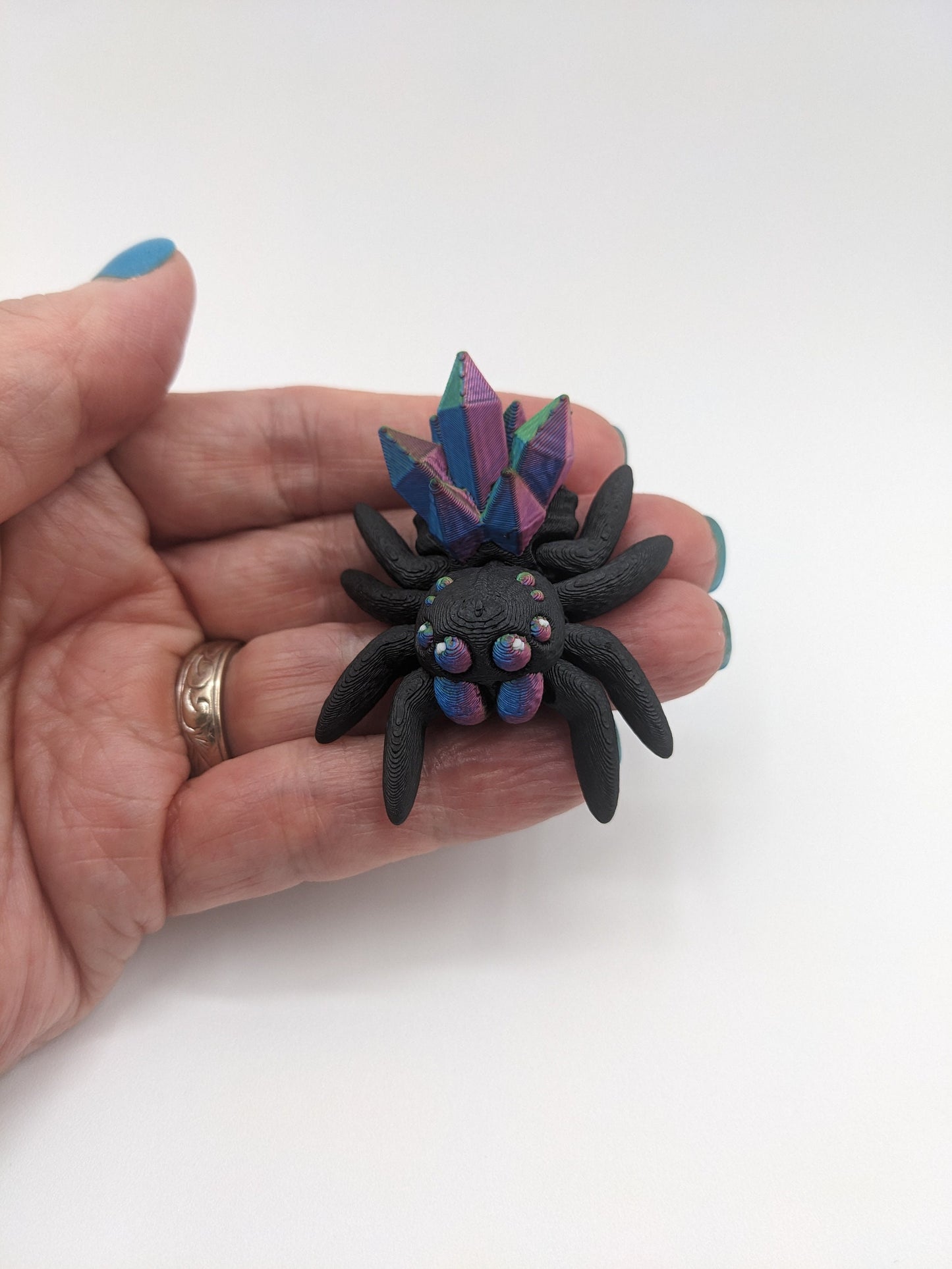 Tiny Magical Articulated Crystal Spider Fidget
