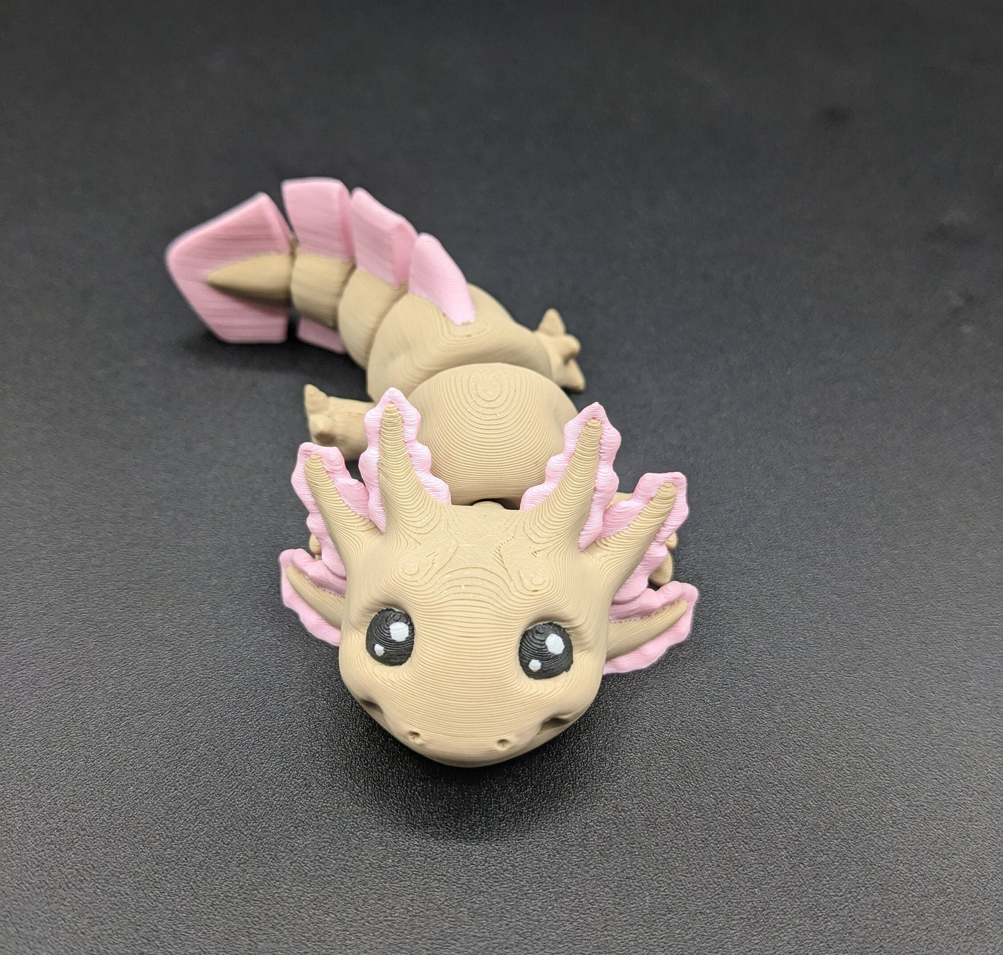 Adorable Mini Axolotl 3D Printed Articulated Toy or Keychain