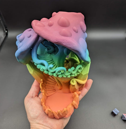 Magical Crystal Mushroom Castle Dice Tower D20 Compatible by Cinderwing