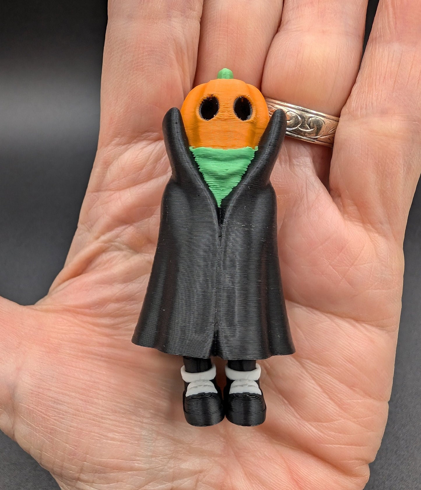 Halloween Caped Pumpkin Head Jack Ghost with Shoes