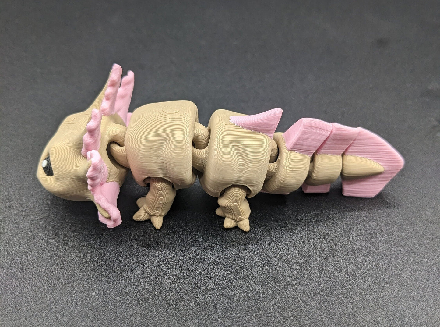 Adorable Mini Axolotl 3D Printed Articulated Toy or Keychain