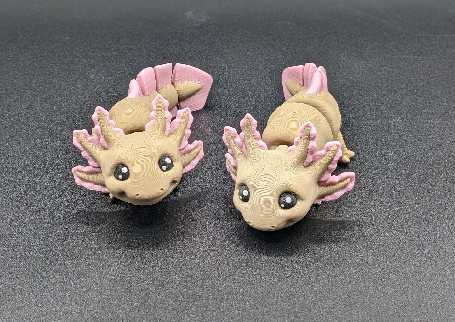 Adorable Mini Axolotl 3D Printed Articulated Toy or Keychain