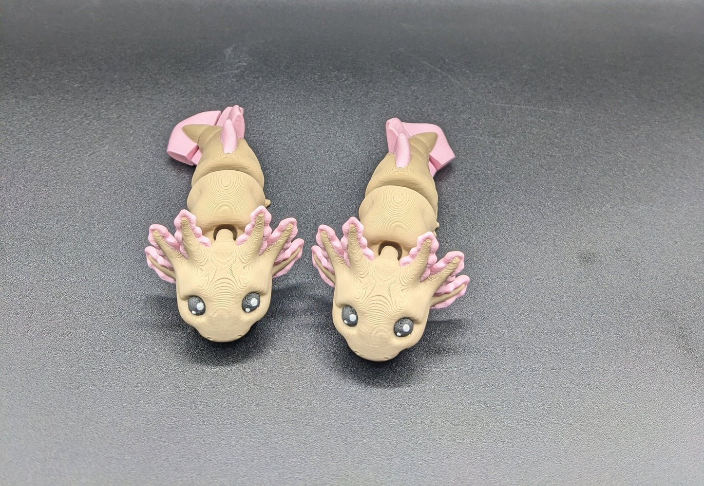 Adorable Mini Axolotl 3D Printed Articulated Toy or Keychain