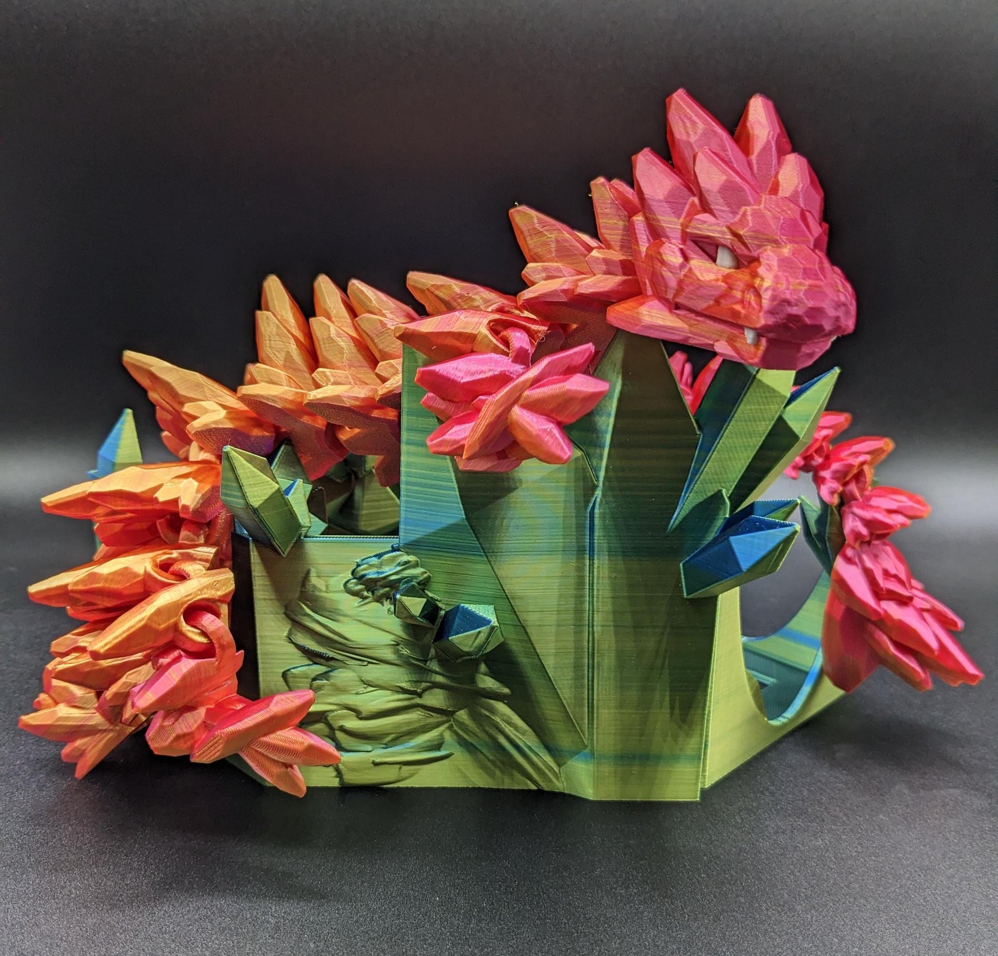 Our Beautiful Large Articulating Gemstone Dragon, combines the mystique of dragons with the elegance of gemstones is perfect for collectors, fantasy enthusiasts, and anyone looking to add a touch of magic to their home or office.