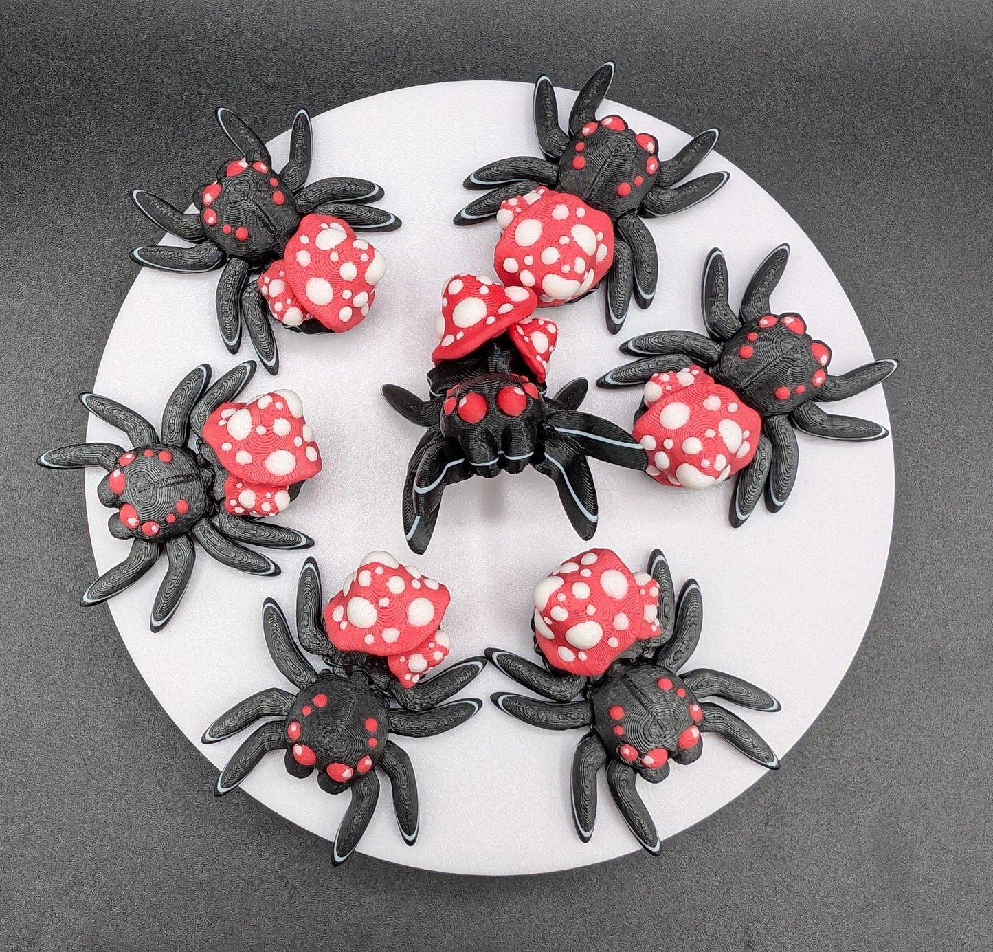 Introducing our Cute Articulated Mushroom Spider, a delightful fusion of nature and imagination. Perfect for anyone who loves unique decor, this charming spider is sure to bring a smile to your face.