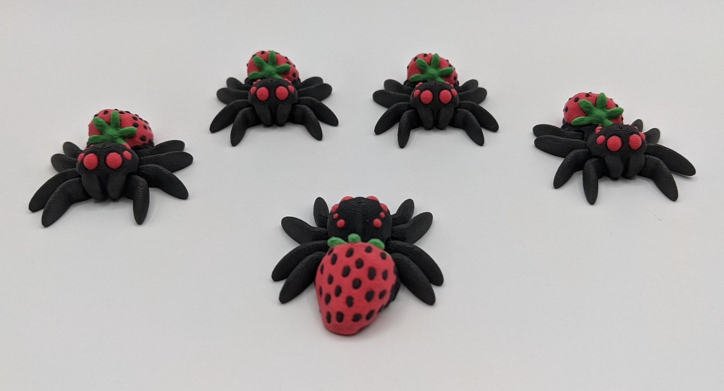 Adorable Strawberry Jumping Spider