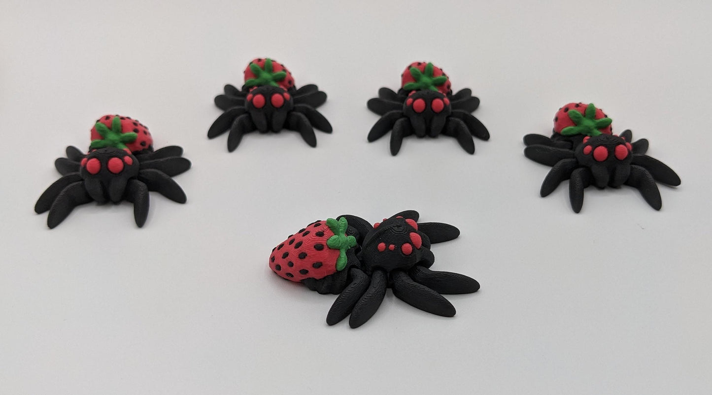 Adorable Strawberry Jumping Spider