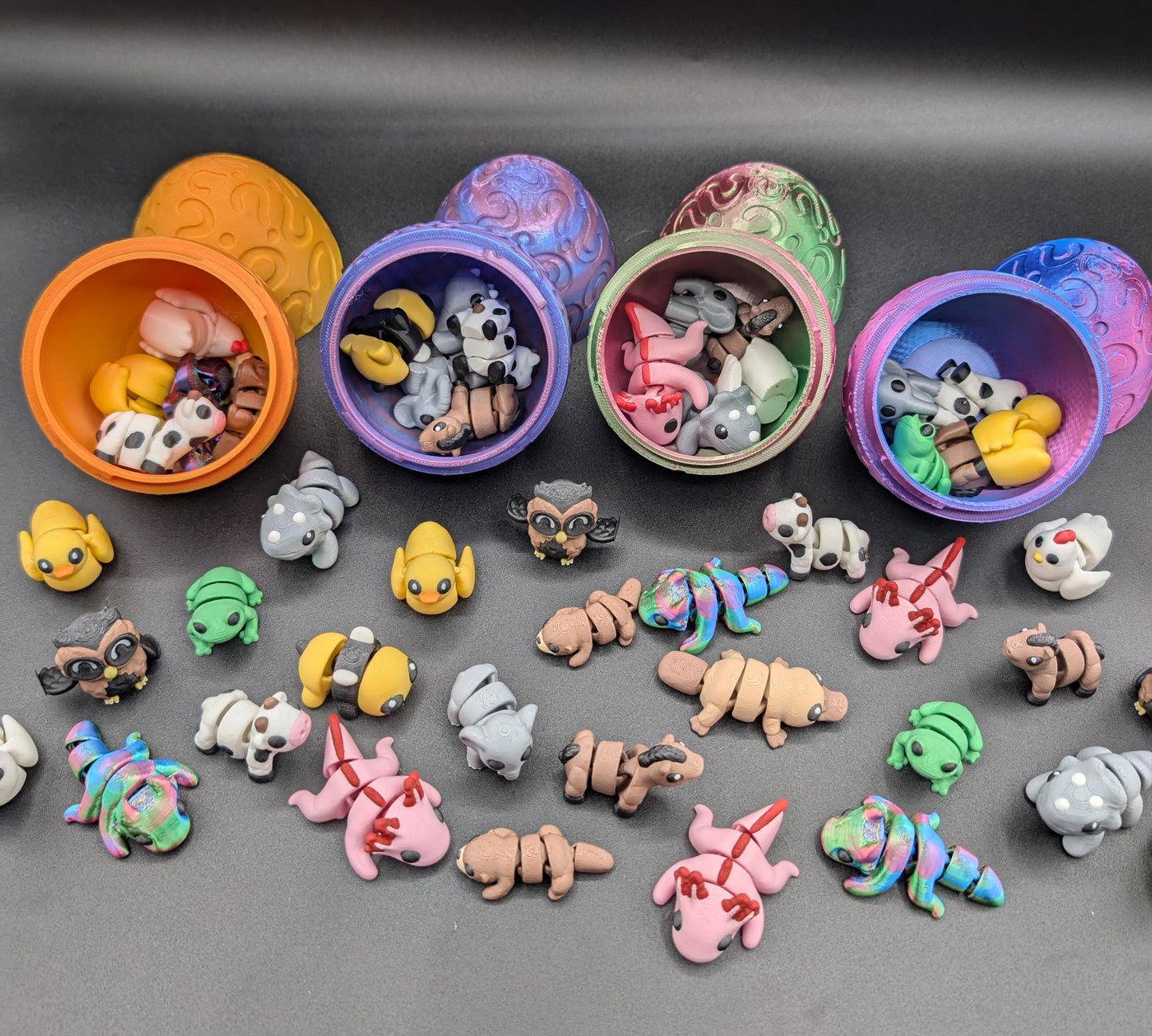 Mystery Egg with Mini 3D printed Articulating Animals