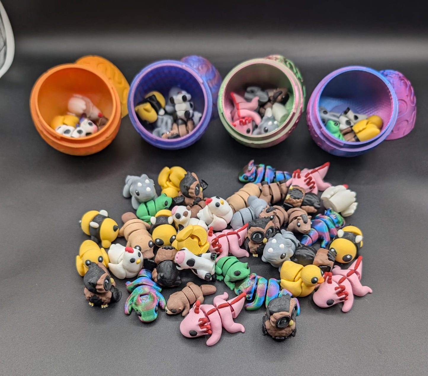 Mystery Egg with Mini 3D printed Articulating Animals