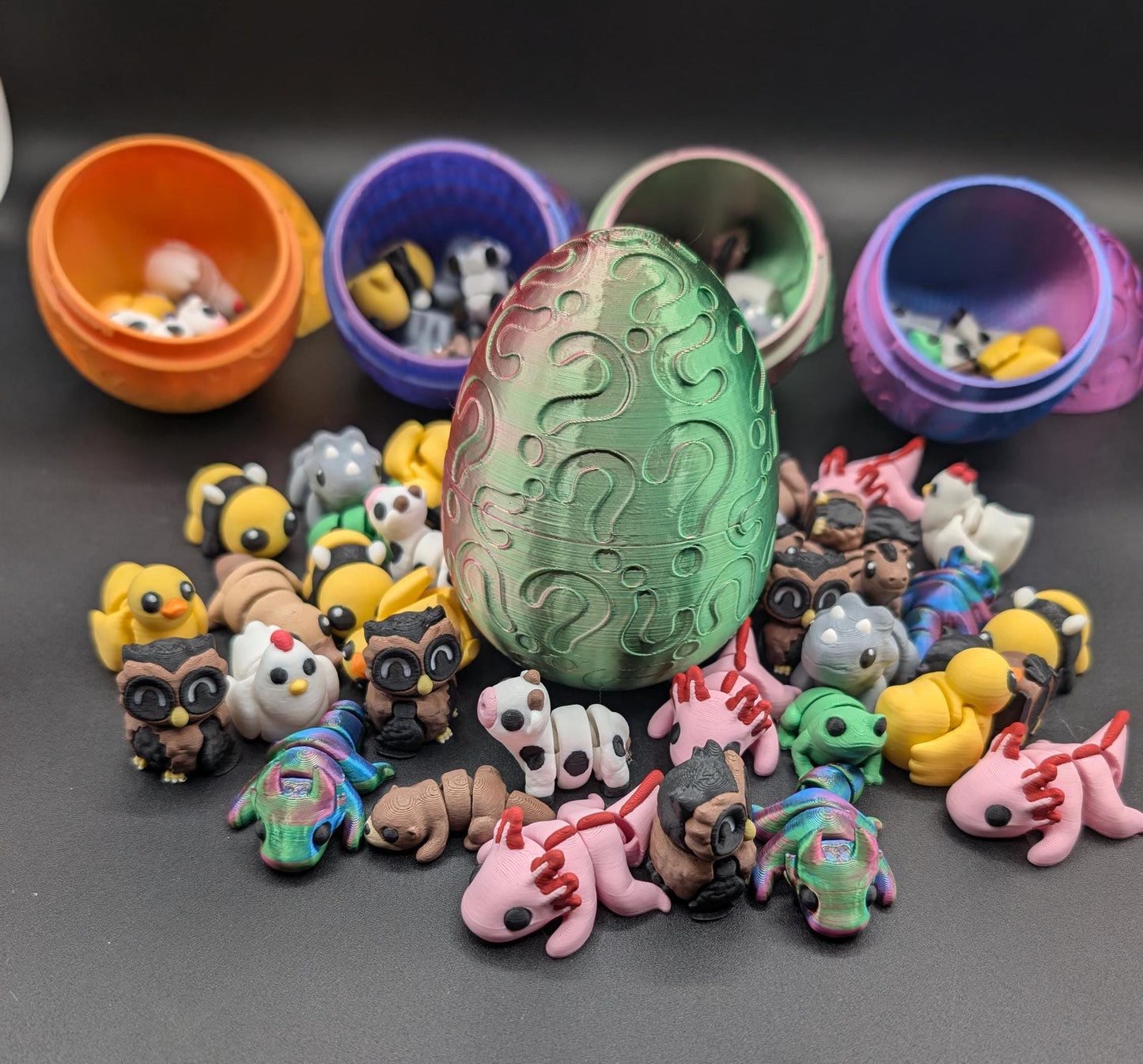 Mystery Egg with Mini 3D printed Articulating Animals