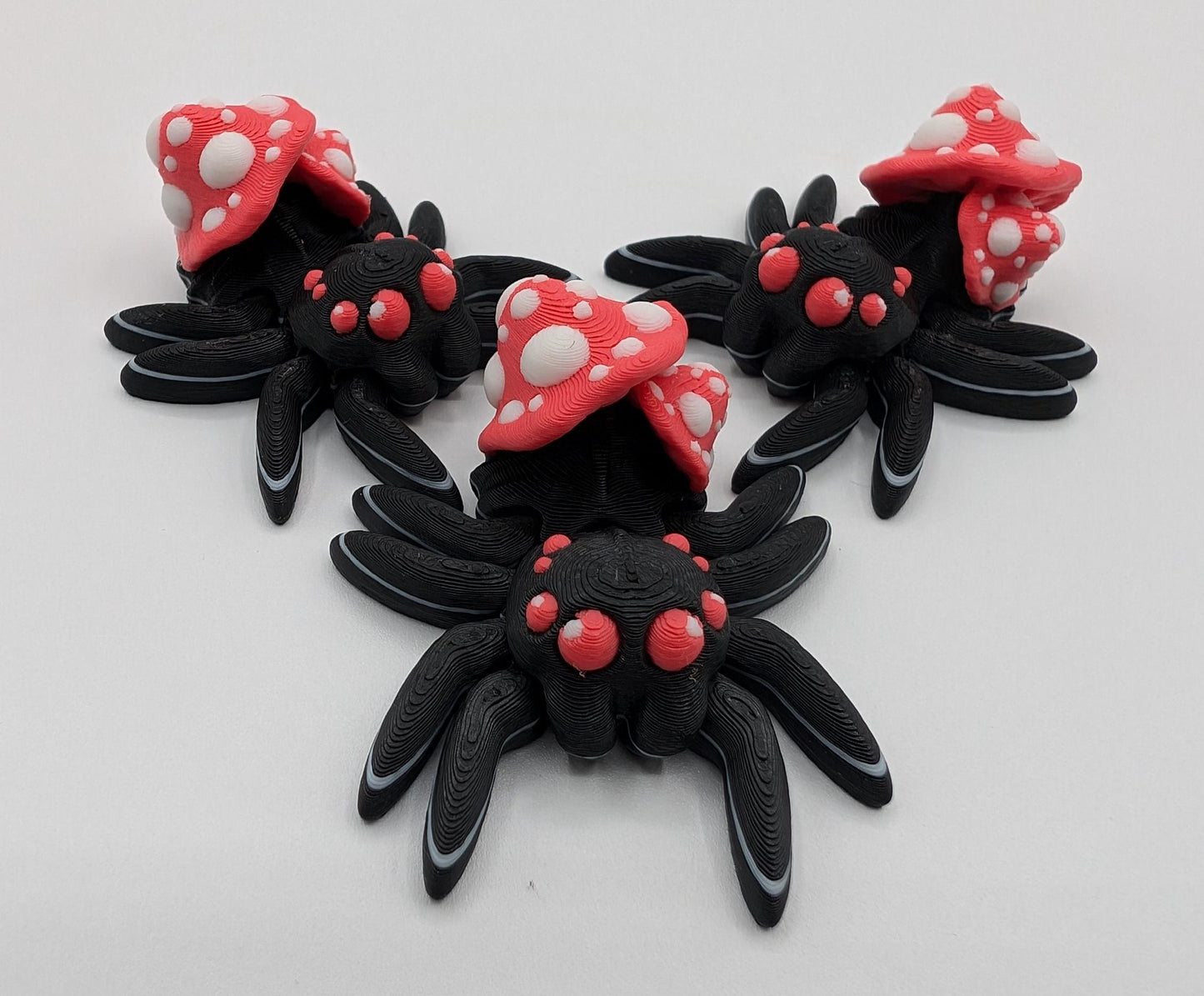 Introducing our Cute Articulated Mushroom Spider, a delightful fusion of nature and imagination. Perfect for anyone who loves unique decor, this charming spider is sure to bring a smile to your face.
