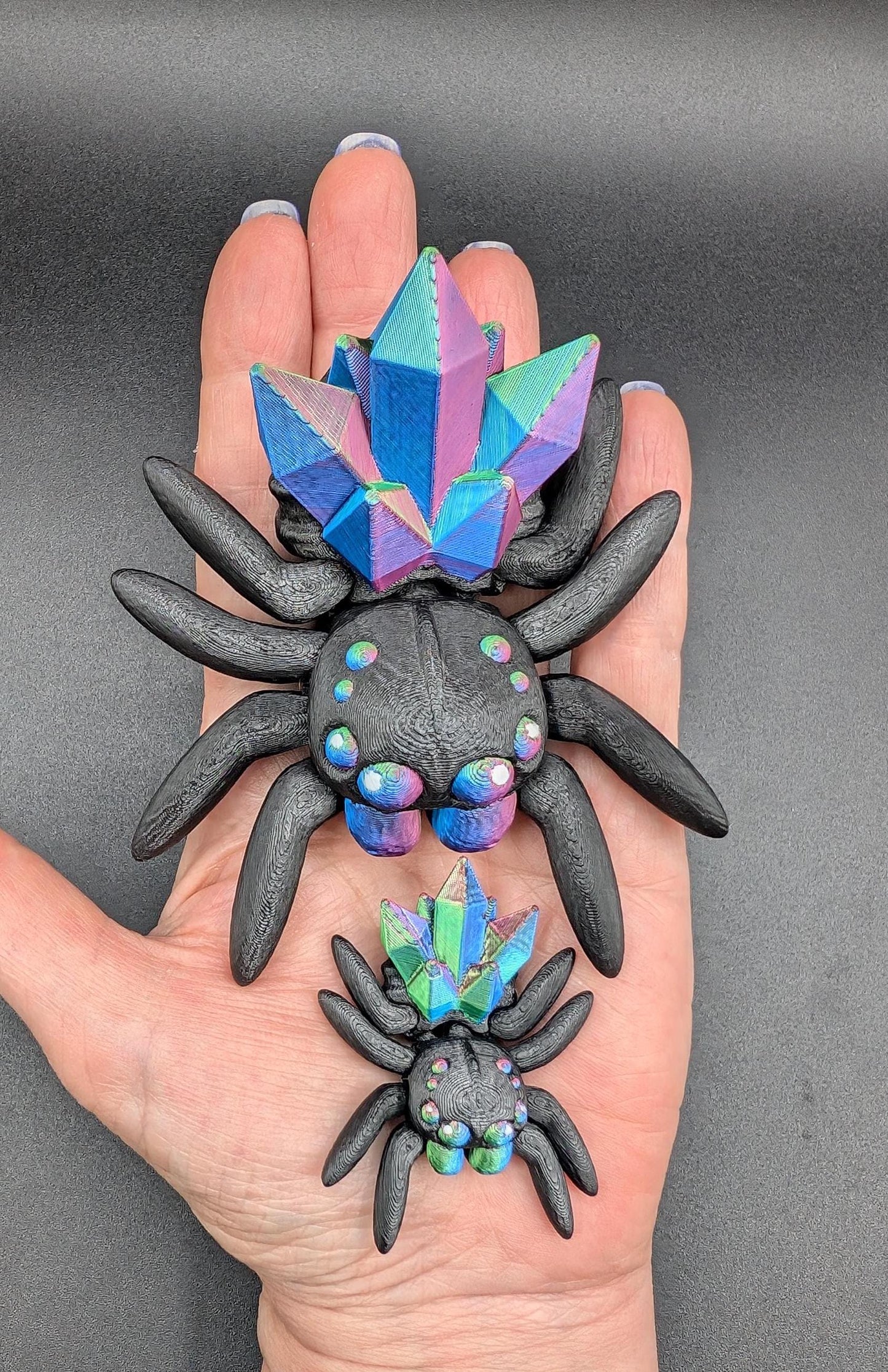 Tiny Magical Articulated Crystal Spider Fidget