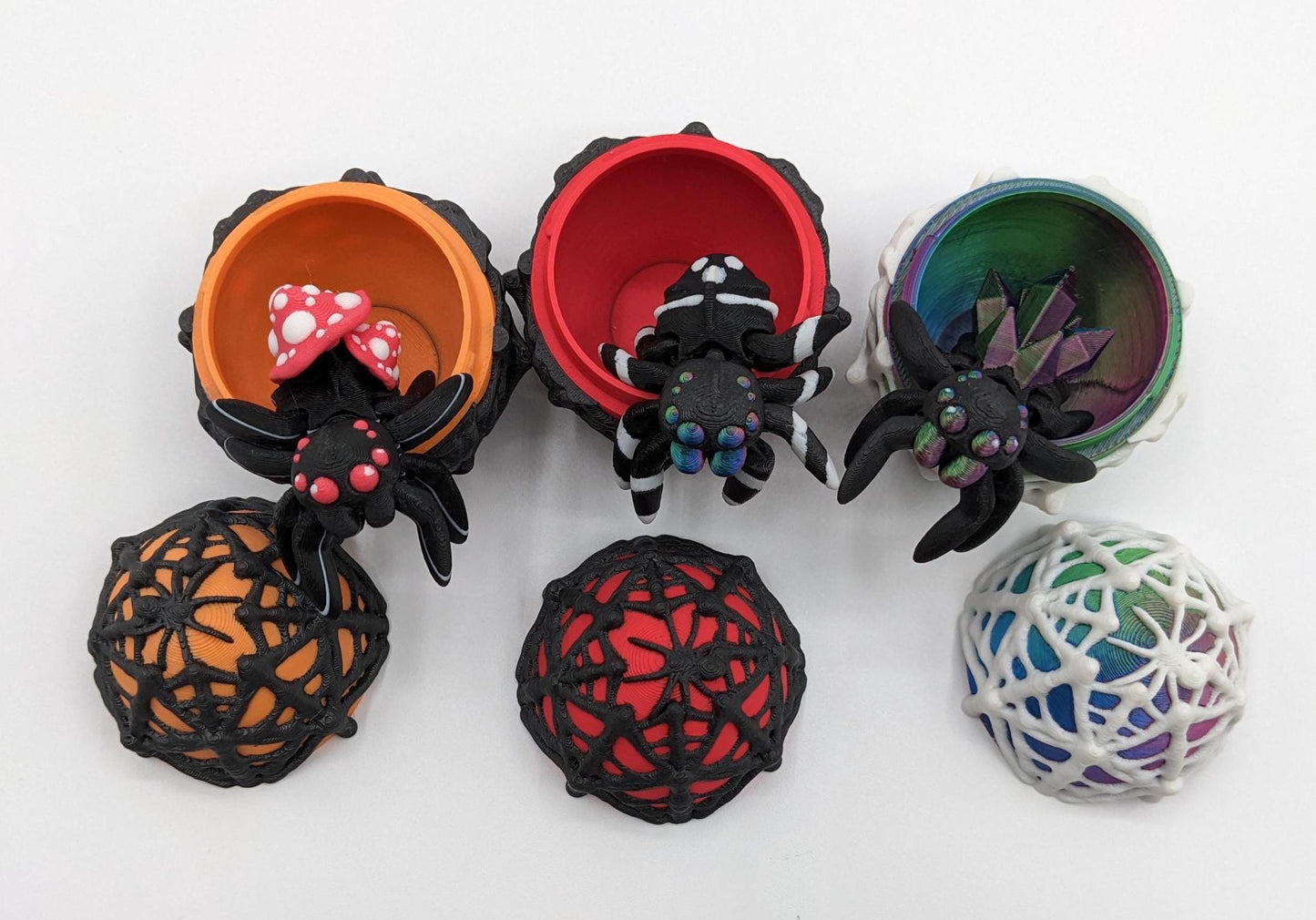 Our Spiderweb Egg with choice of spider captures the spooky fun of the season, a must-have for your festive collection. Perfect for adding a touch of mystery & fun to any room, this spiderweb egg combines intricate design with playful charm.