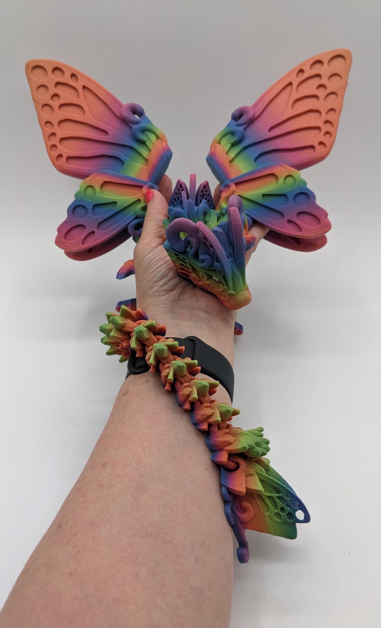 Dragon Butterfly winged Dragon Articulated Flying butterfly Dragon fidget Printed in multiple colors! No painting!
