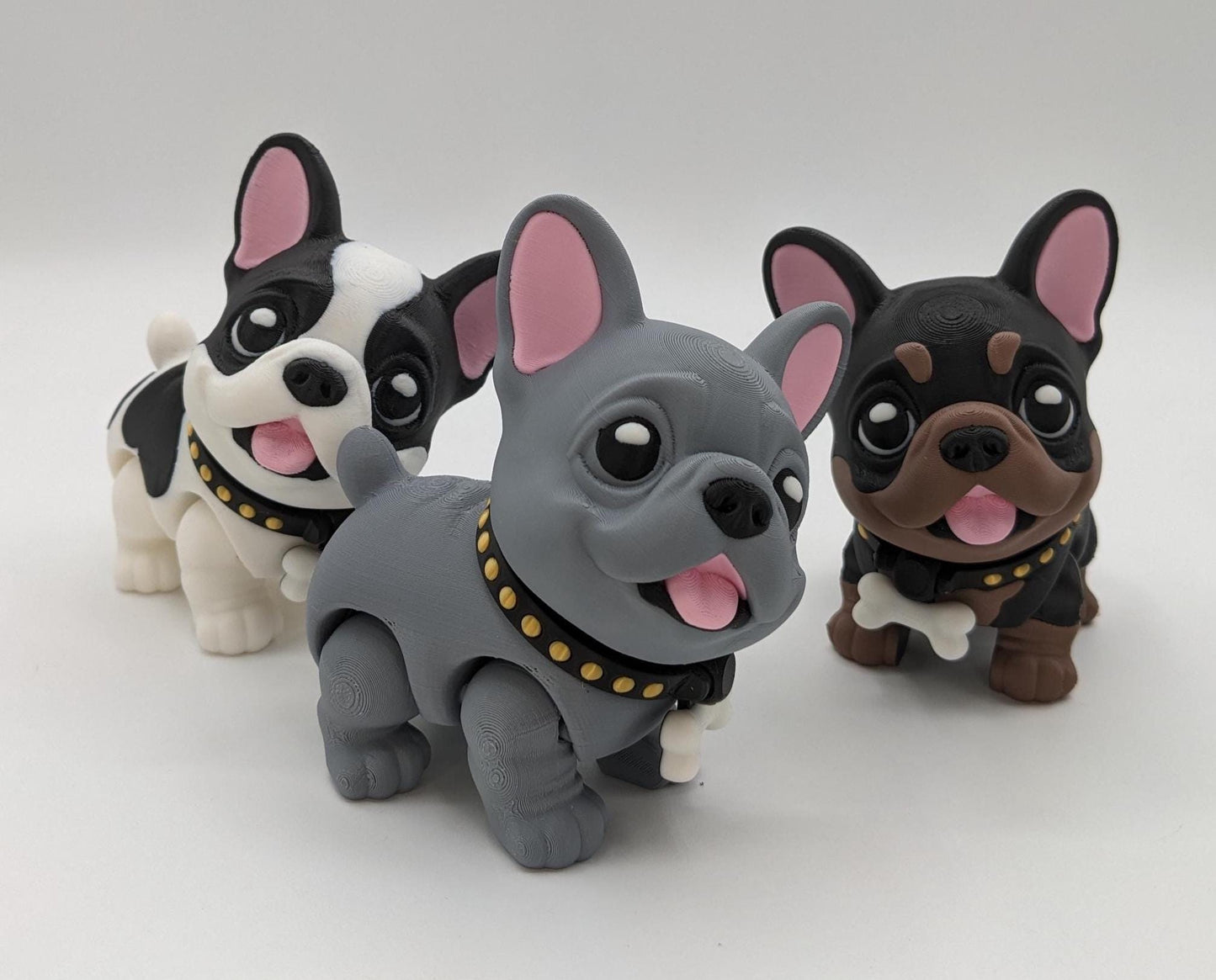 Friendly Articulated French Bulldog Toy Figurine