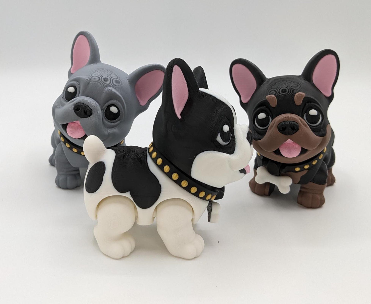 Friendly Articulated French Bulldog Toy Figurine