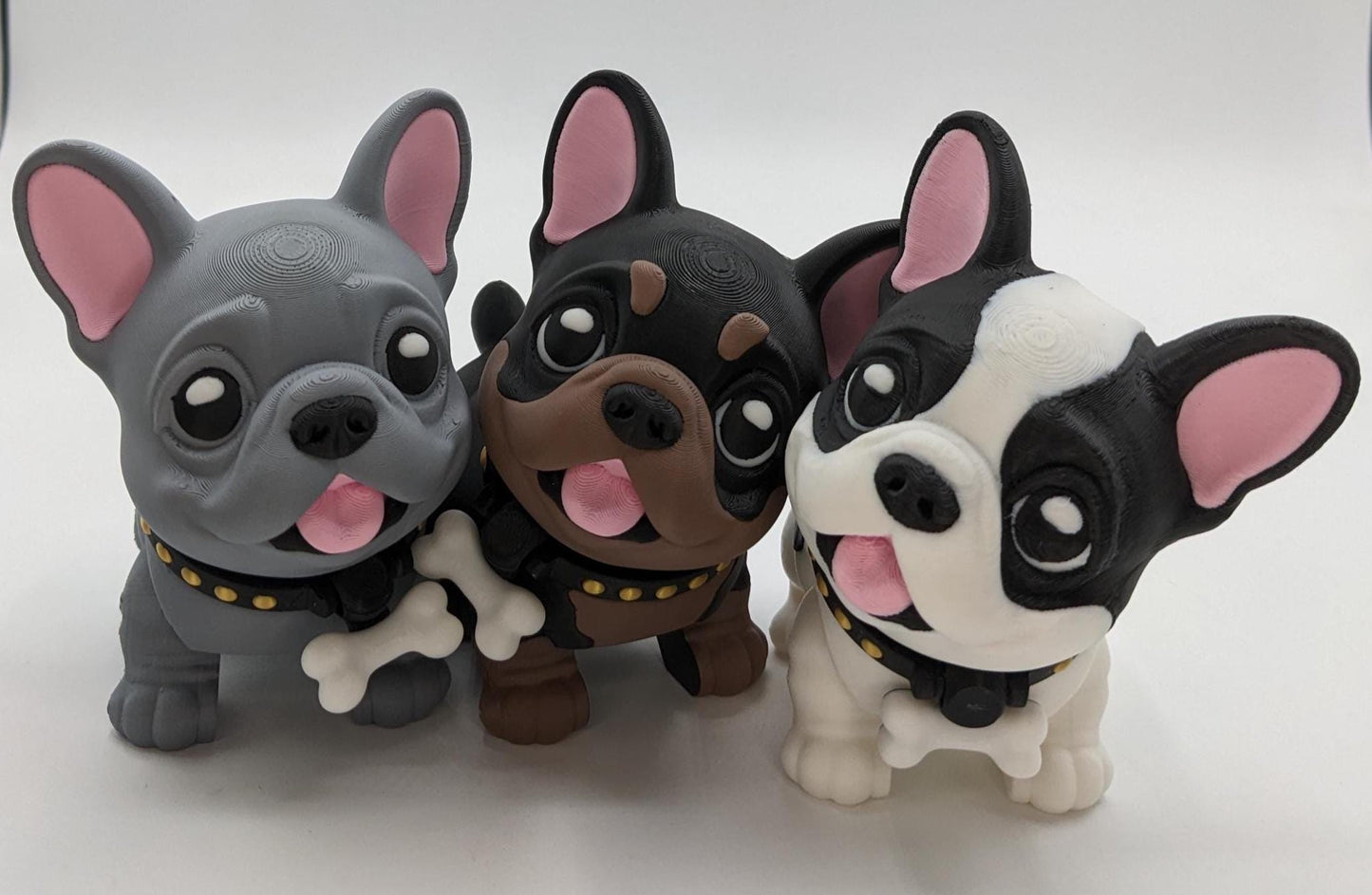 Friendly Articulated French Bulldog Toy Figurine