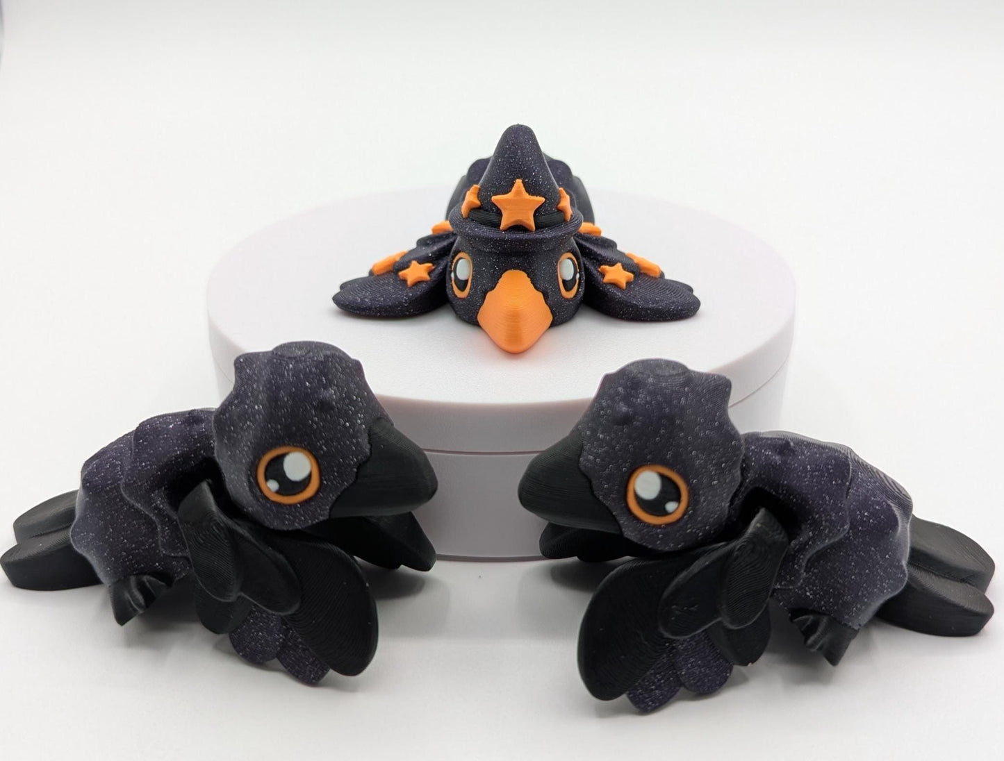 Flexi Crow and Wizard Crow Fidget Toys