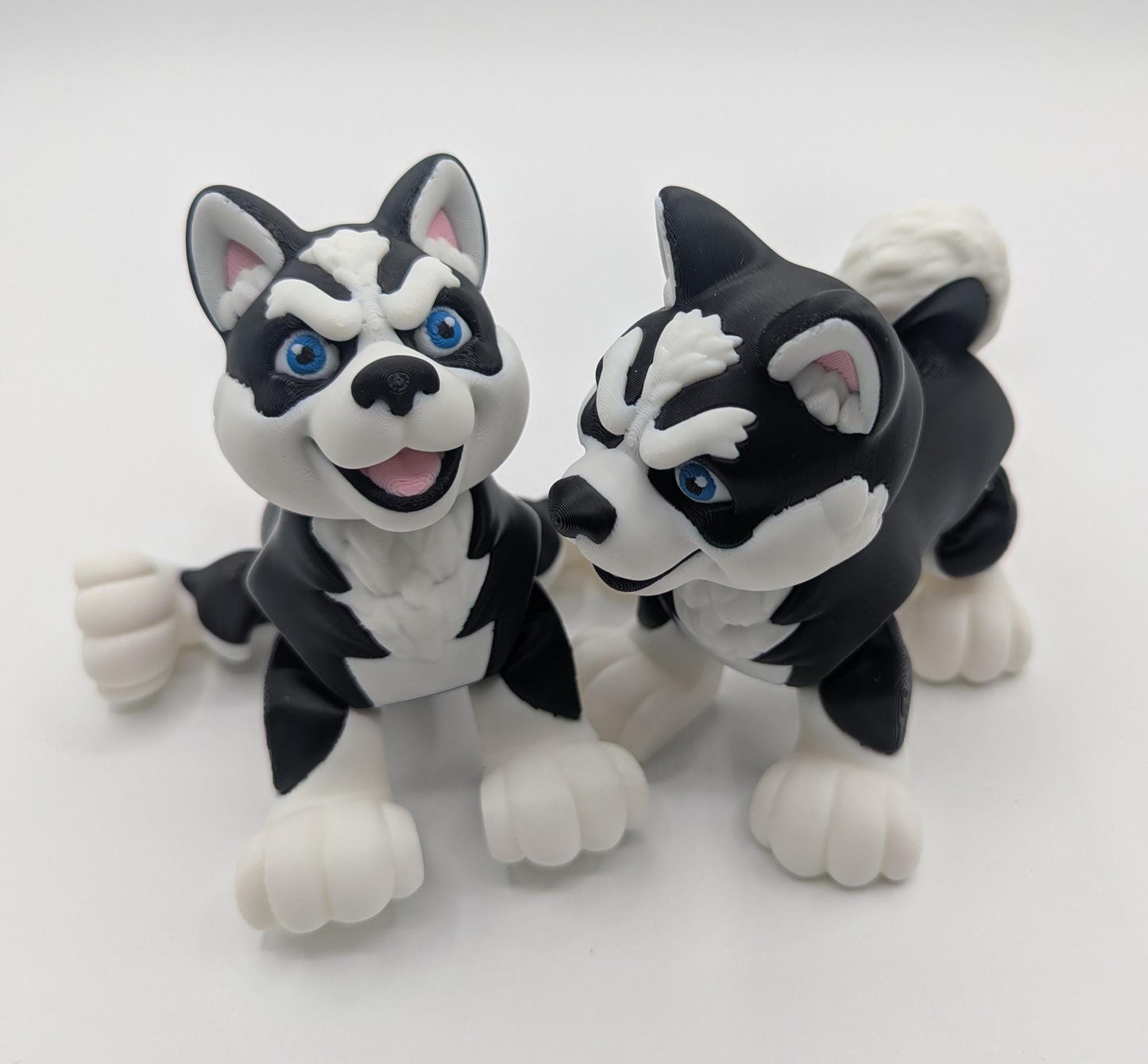 Articulated Baby Husky Dog Toy Figurine