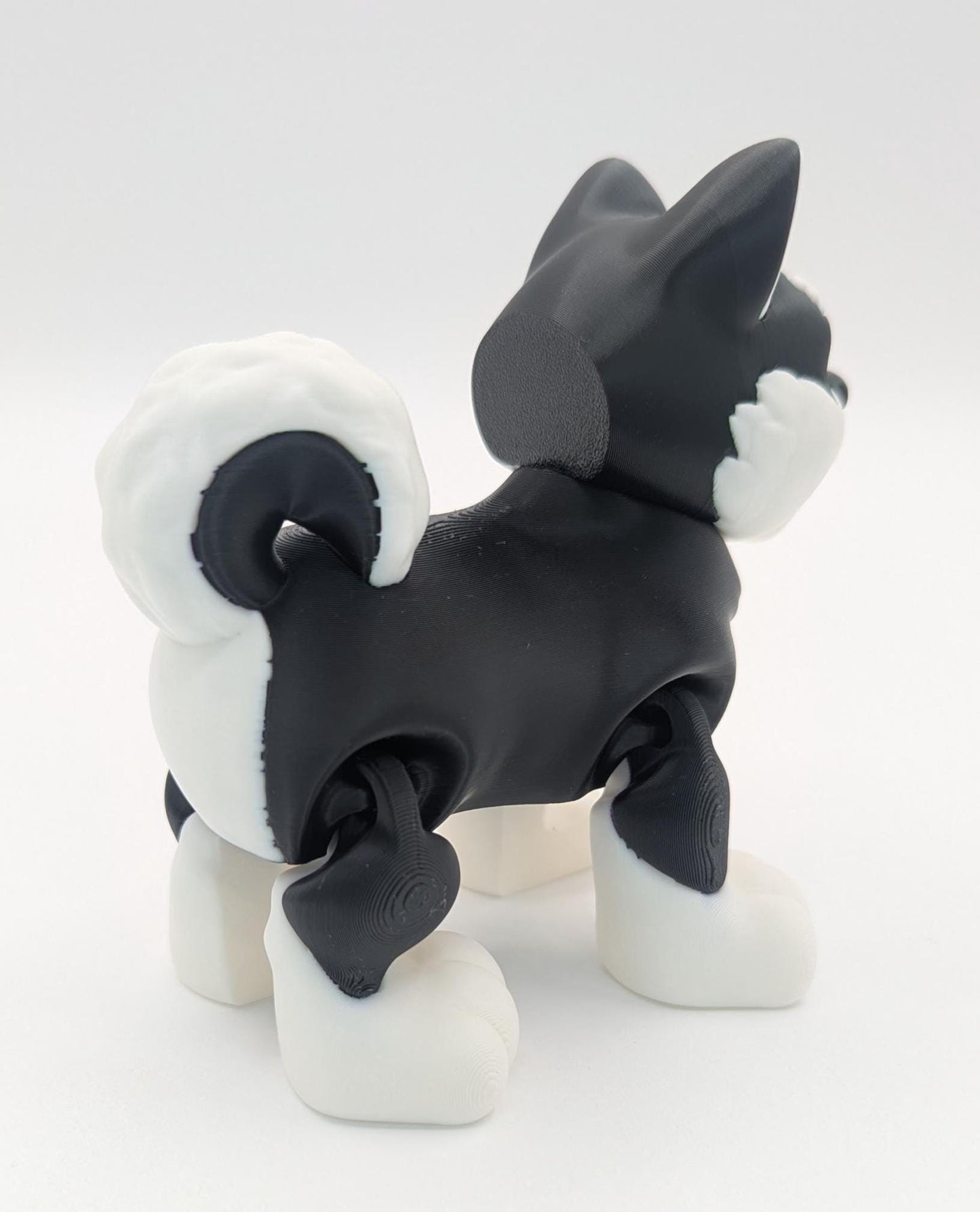 Articulated Baby Husky Dog Toy Figurine
