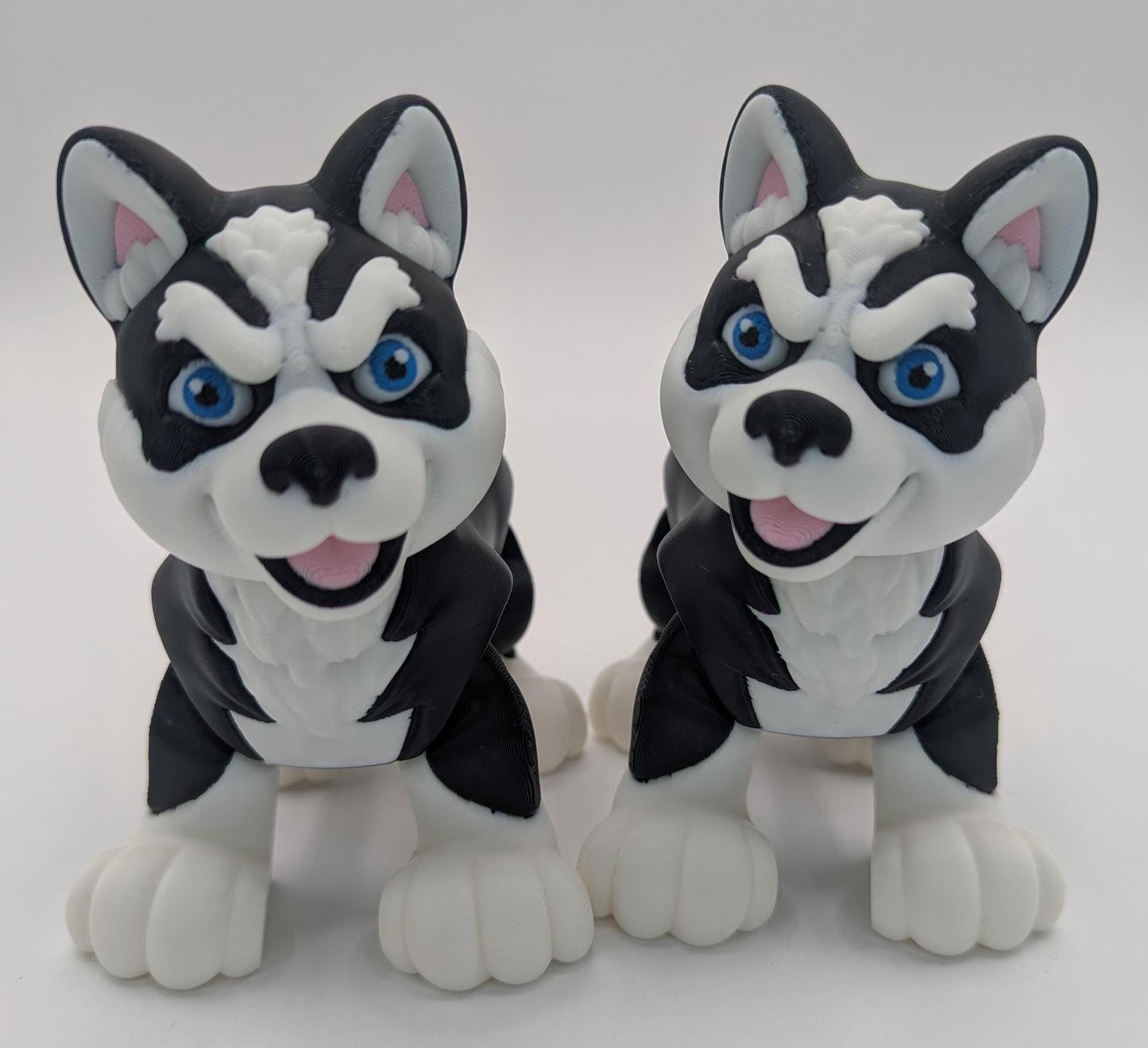 Articulated Baby Husky Dog Toy Figurine
