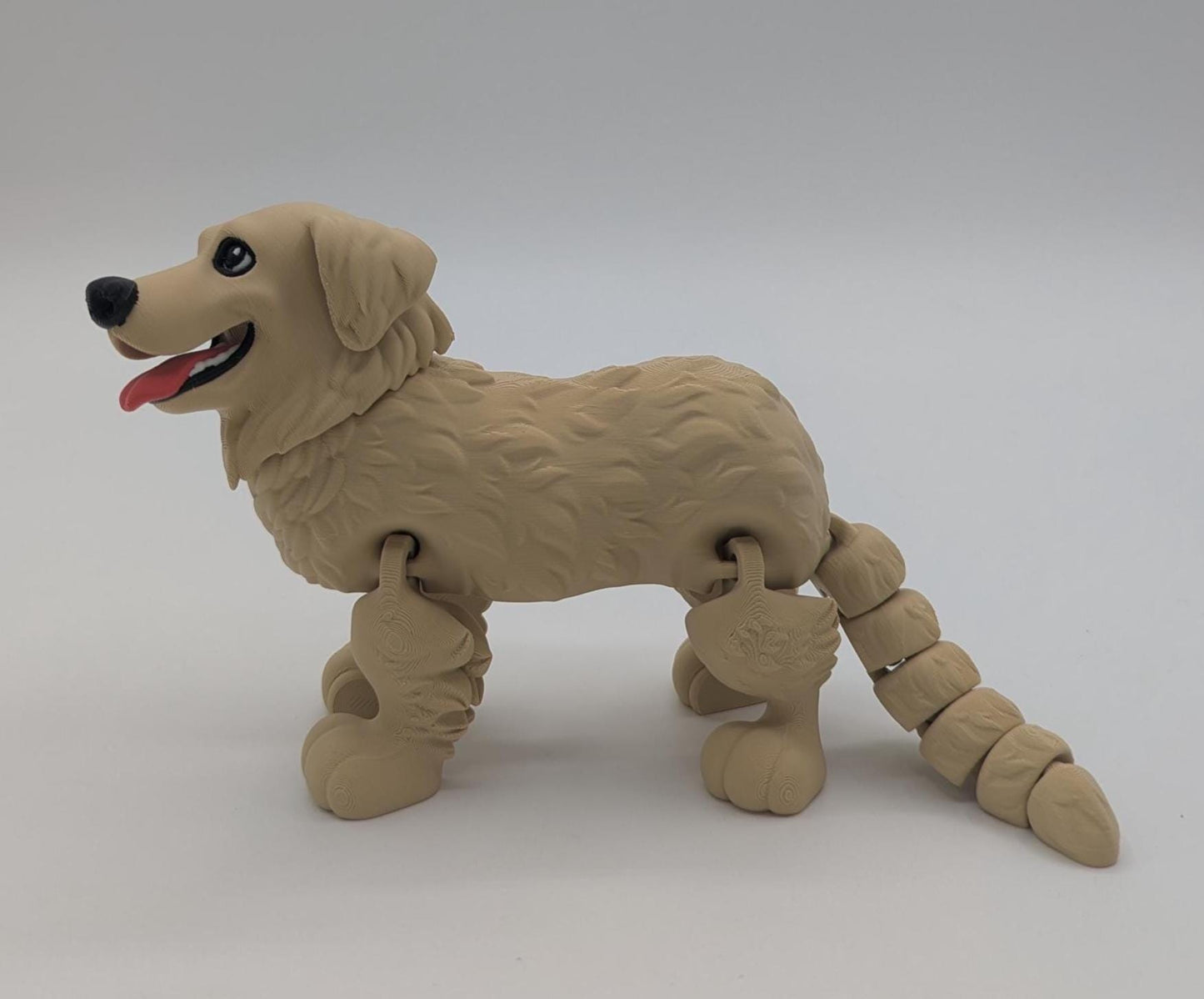 Articulated Golden Retriever Dog Toy Figurine