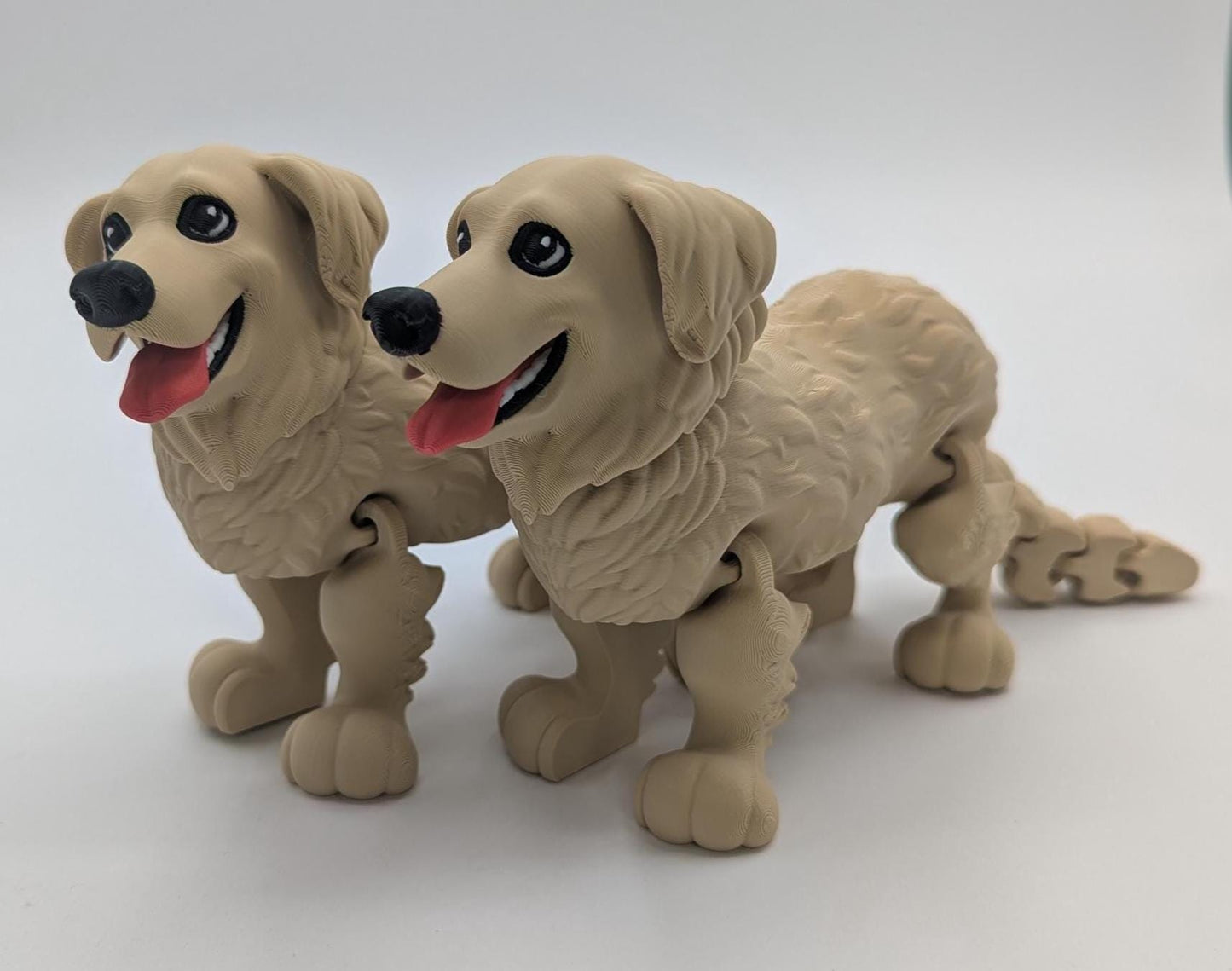 Articulated Golden Retriever Dog Toy Figurine