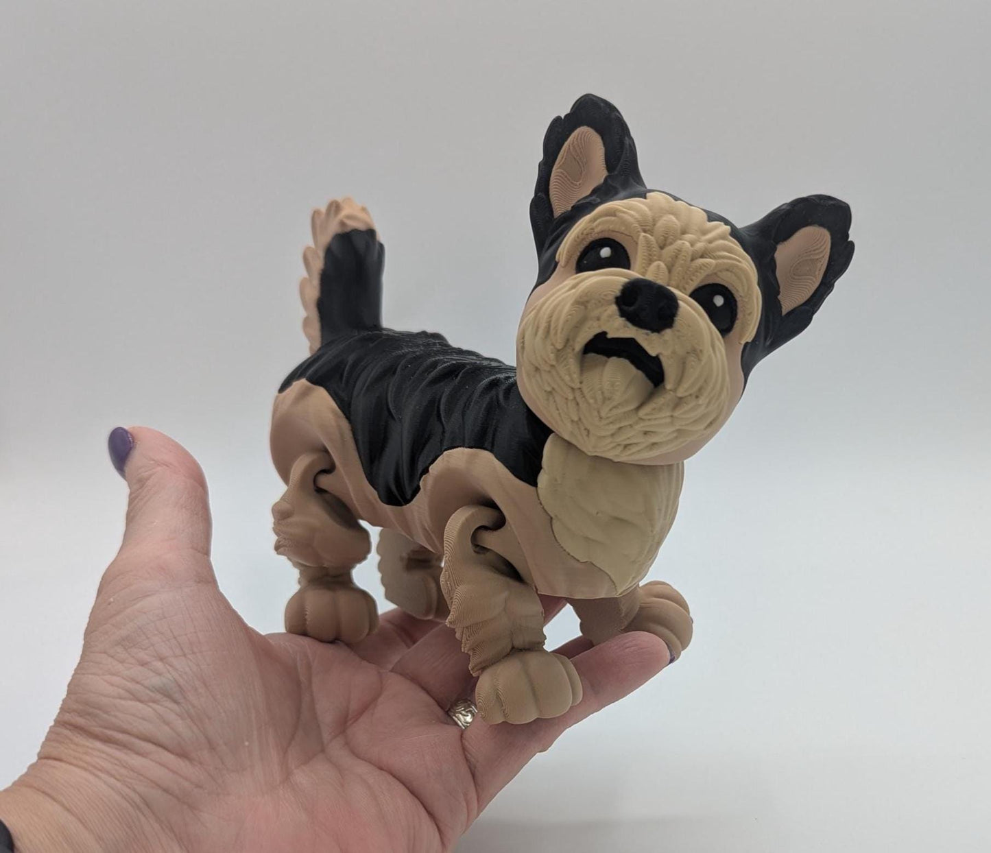 Adorable Articulated Yorkie Dog Toy Figurine