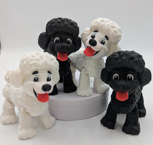 Articulated Poodle Dog Toy Figurine