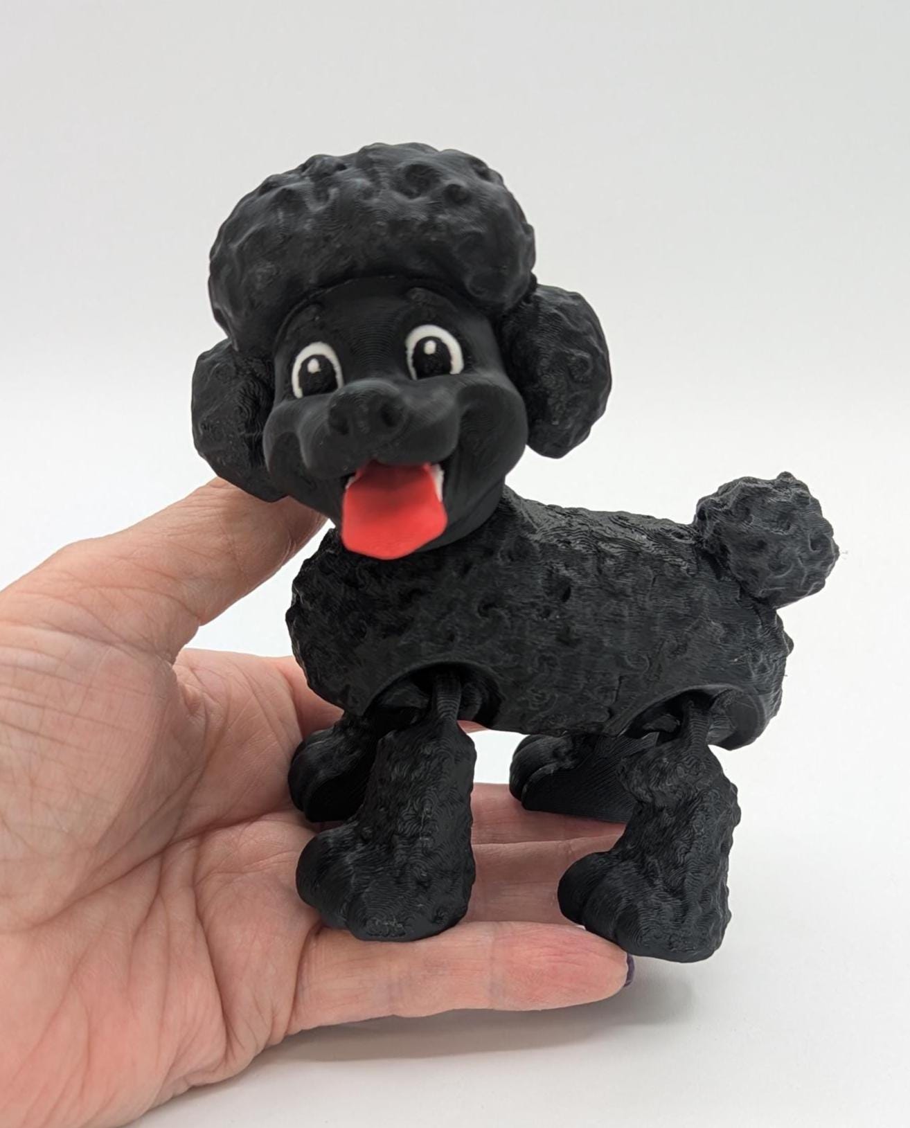 Articulated Poodle Dog Toy Figurine