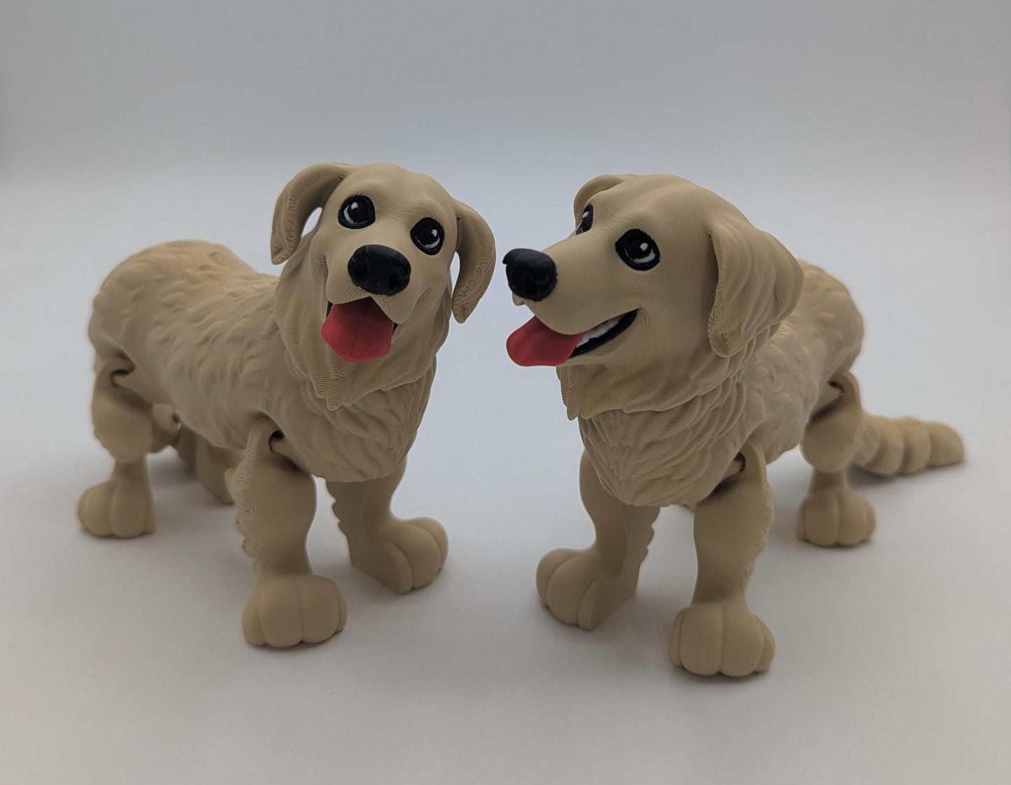 Articulated Golden Retriever Dog Toy Figurine