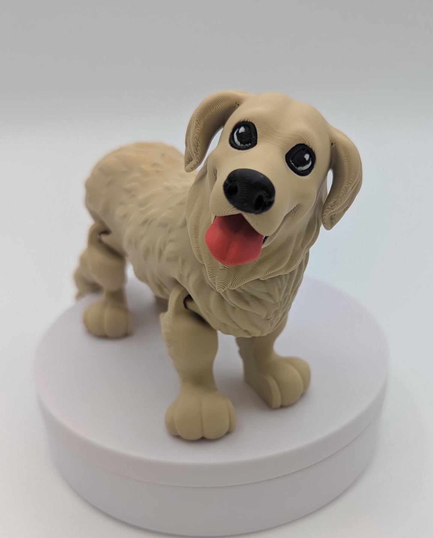 Articulated Golden Retriever Dog Toy Figurine