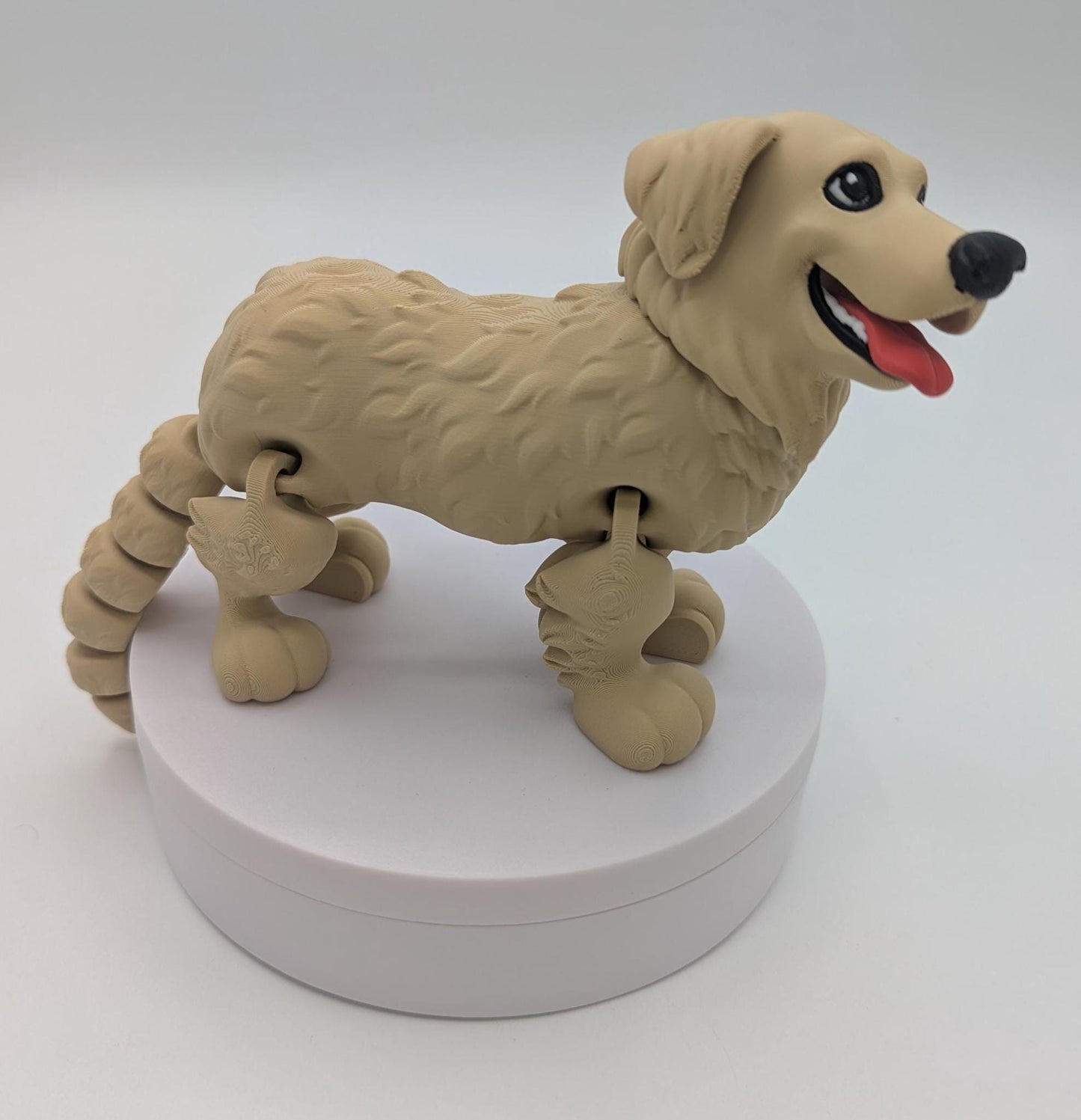 Articulated Golden Retriever Dog Toy Figurine
