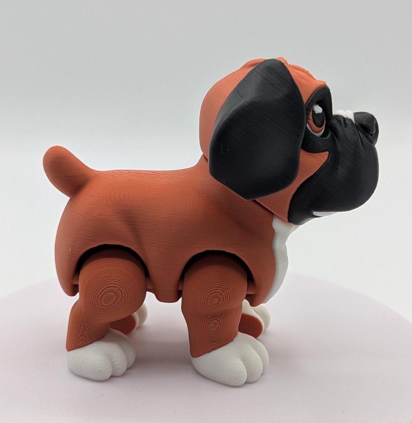 Loveable Articulated Boxer Puppy Figurine Toy