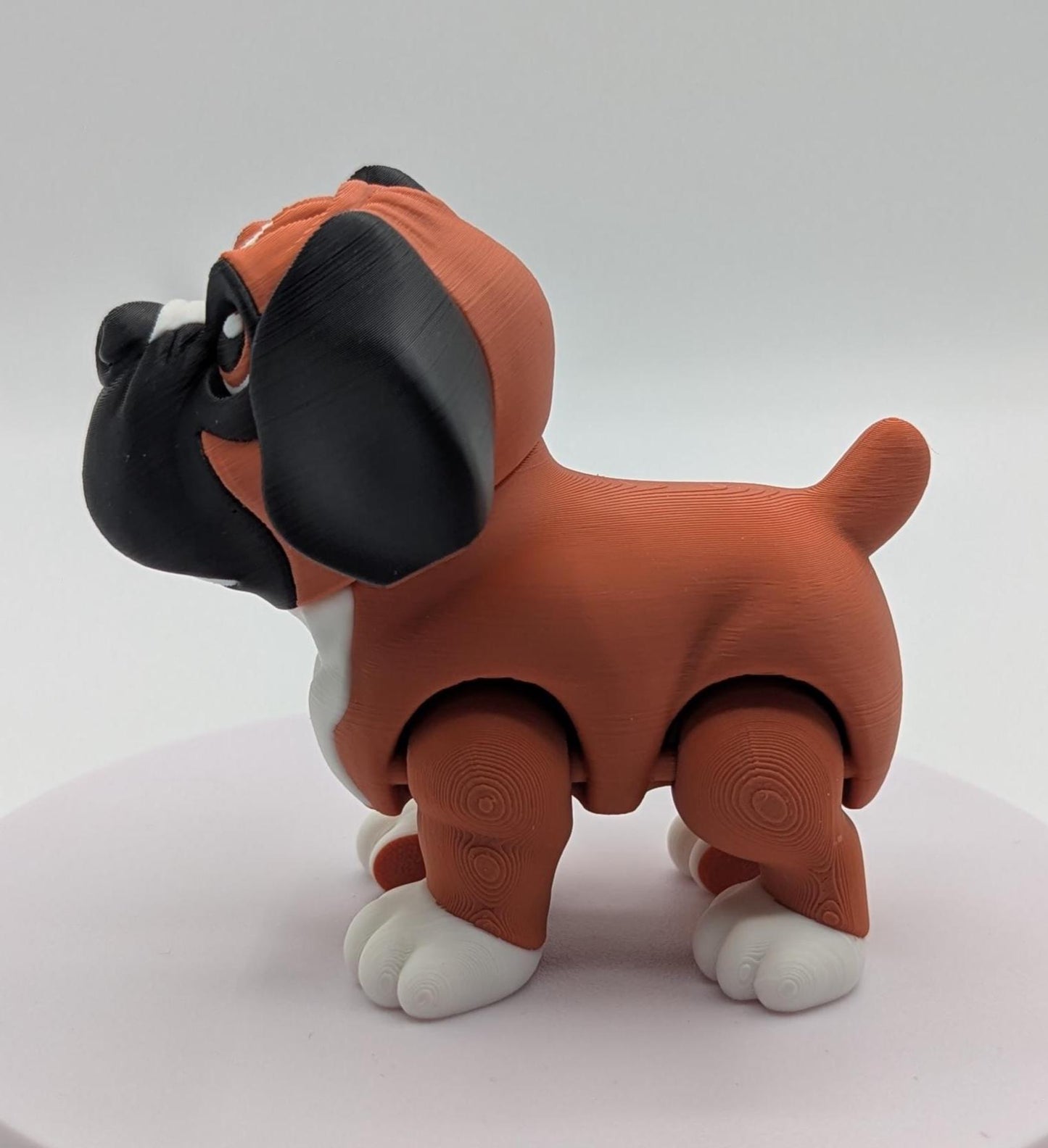 Loveable Articulated Boxer Puppy Figurine Toy