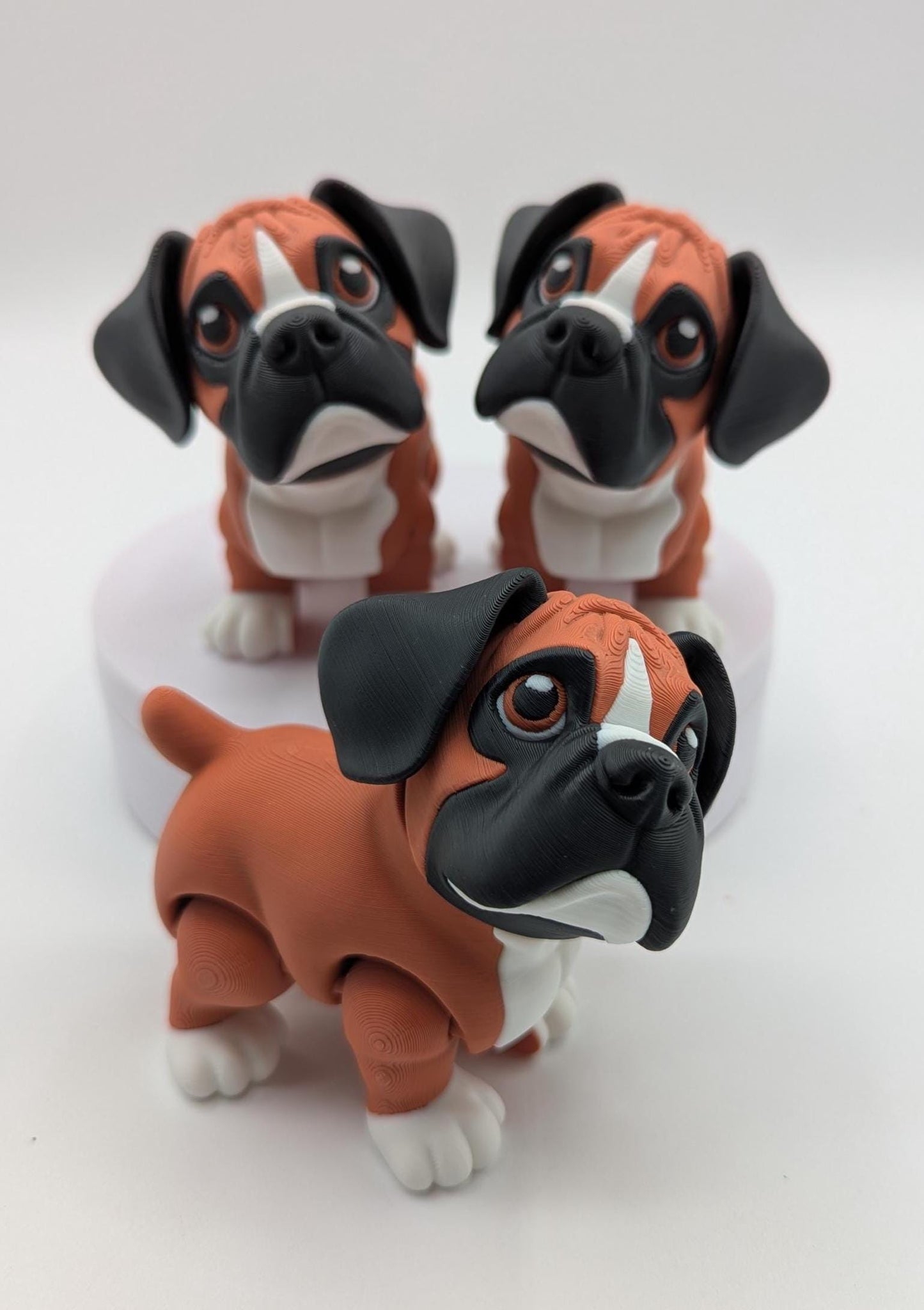 Loveable Articulated Boxer Puppy Figurine Toy