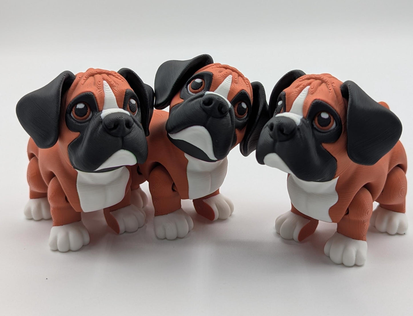 Loveable Articulated Boxer Puppy Figurine Toy