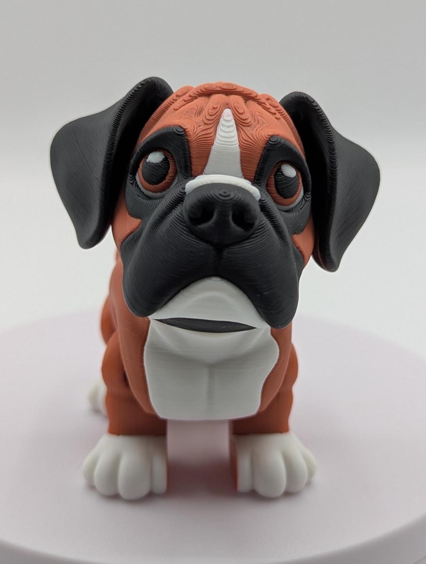 Loveable Articulated Boxer Puppy Figurine Toy